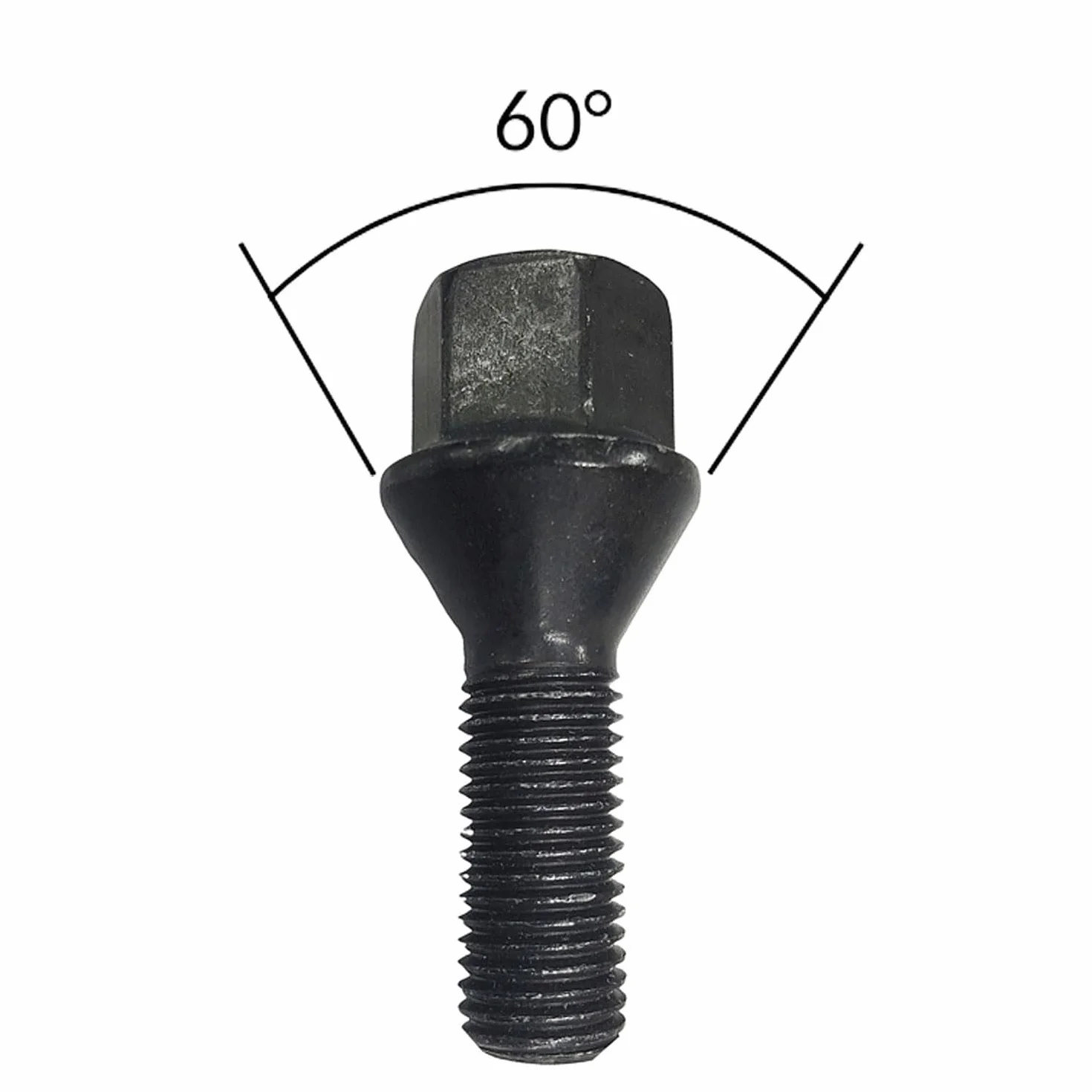 TRACER 20 śrub do kół bolce koła M12x1,25 22 mm stożkowy czarny HEX17