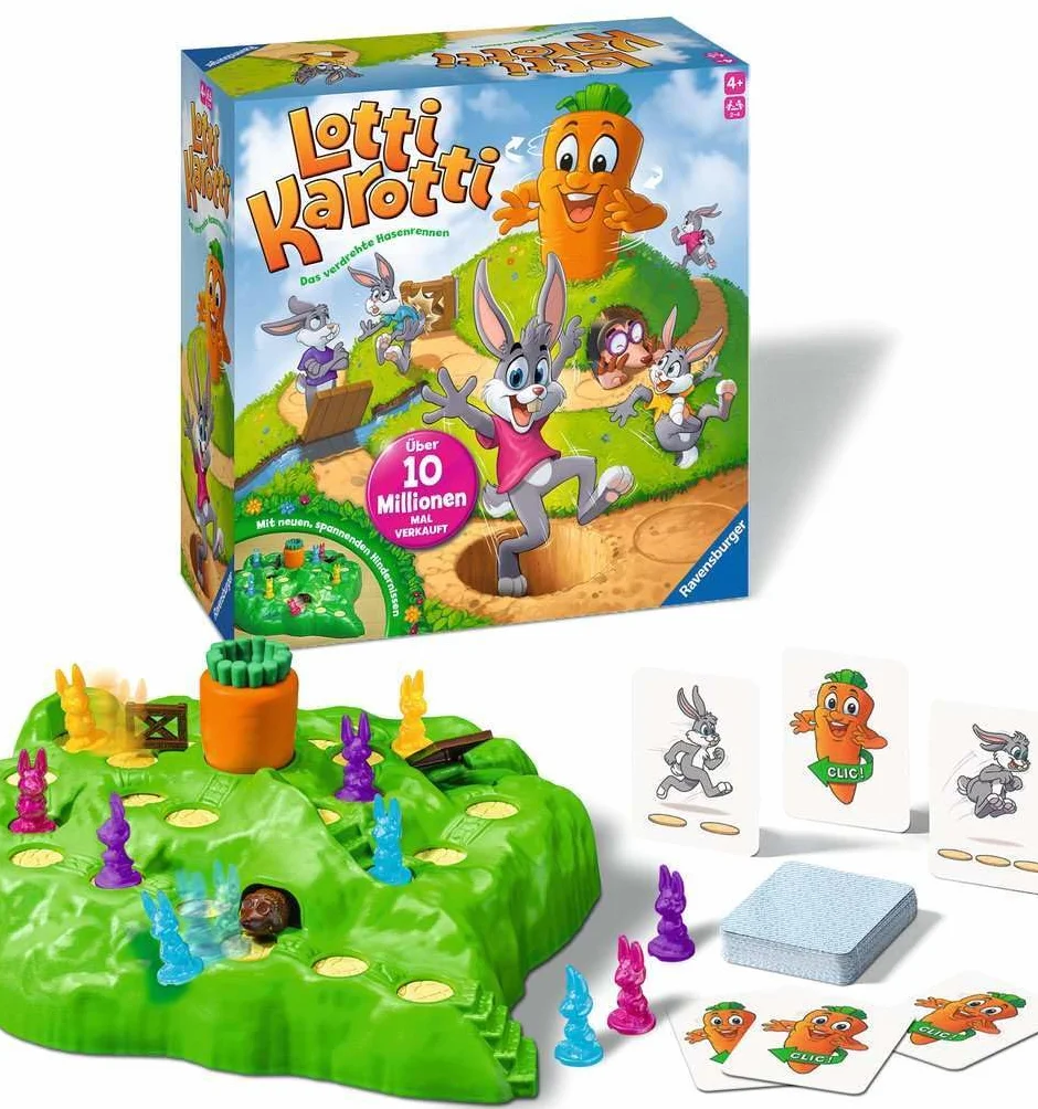 Ravensburger Lotti Karotti Gra Planszowa, Wielokolorowy, ‎od 4 Lat