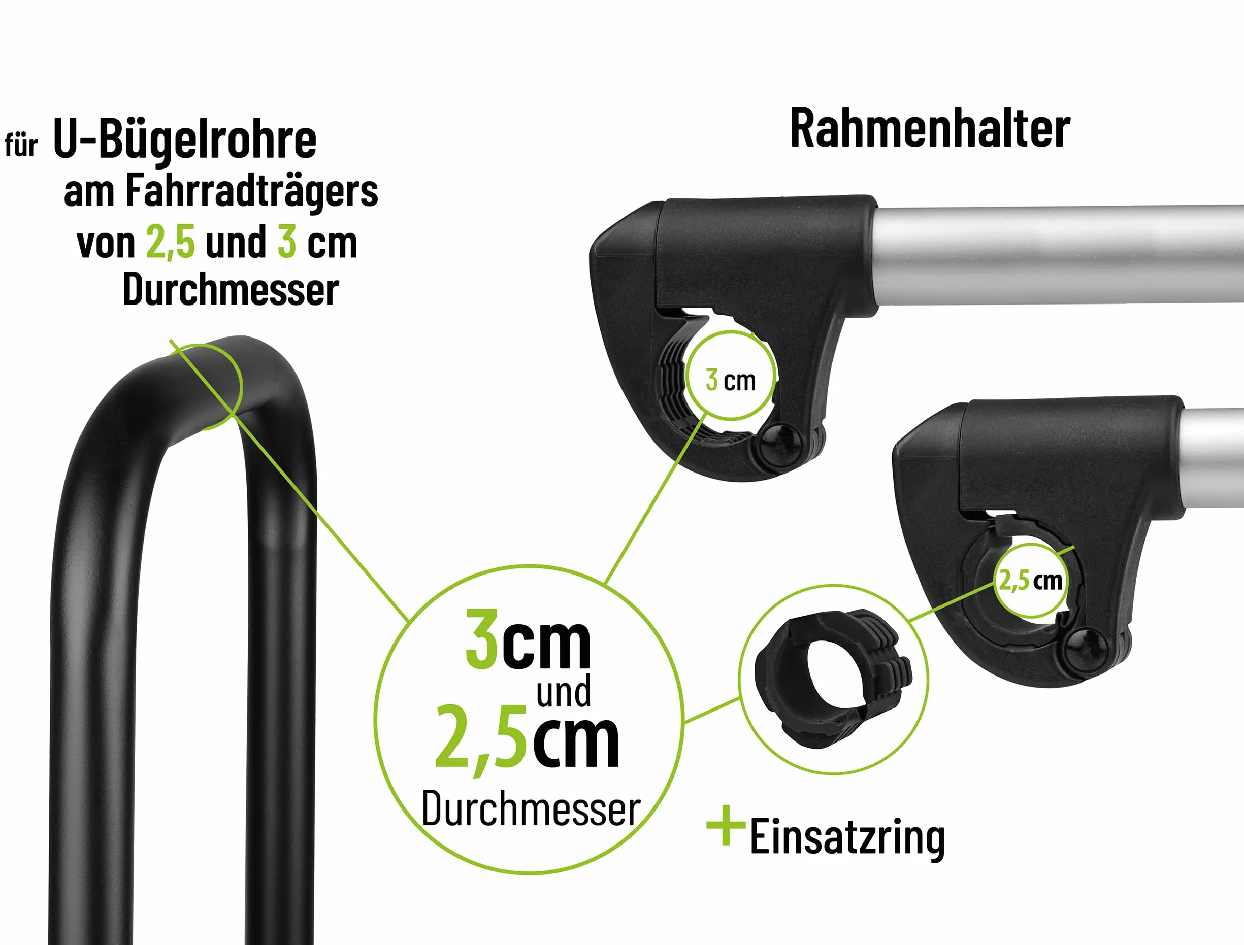 Pasek uchwyt na ramę Ø 25+30 mm czarny srebrny