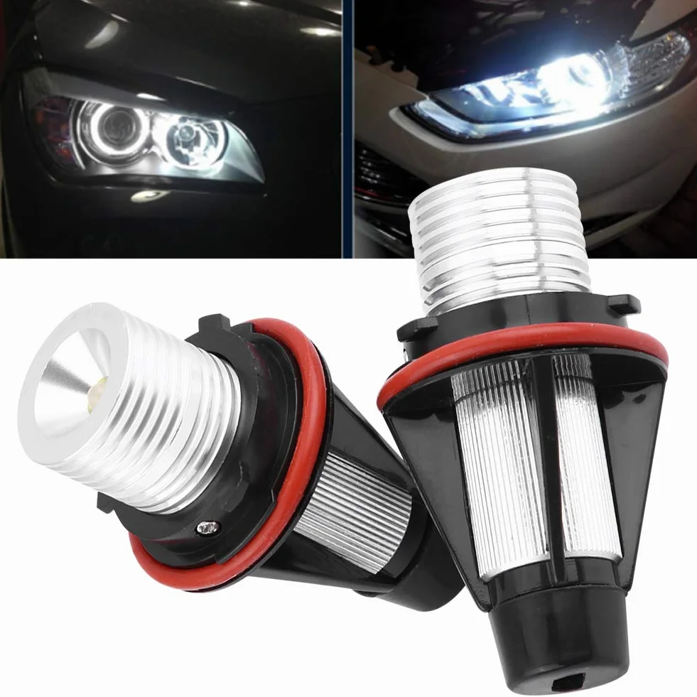 e60 żarówka Anioła, dla BMW Angel Eyes 2 Szt. Samochód Jasny 6000 K 5 W Lampa LED dla E60, E61, E39, E53