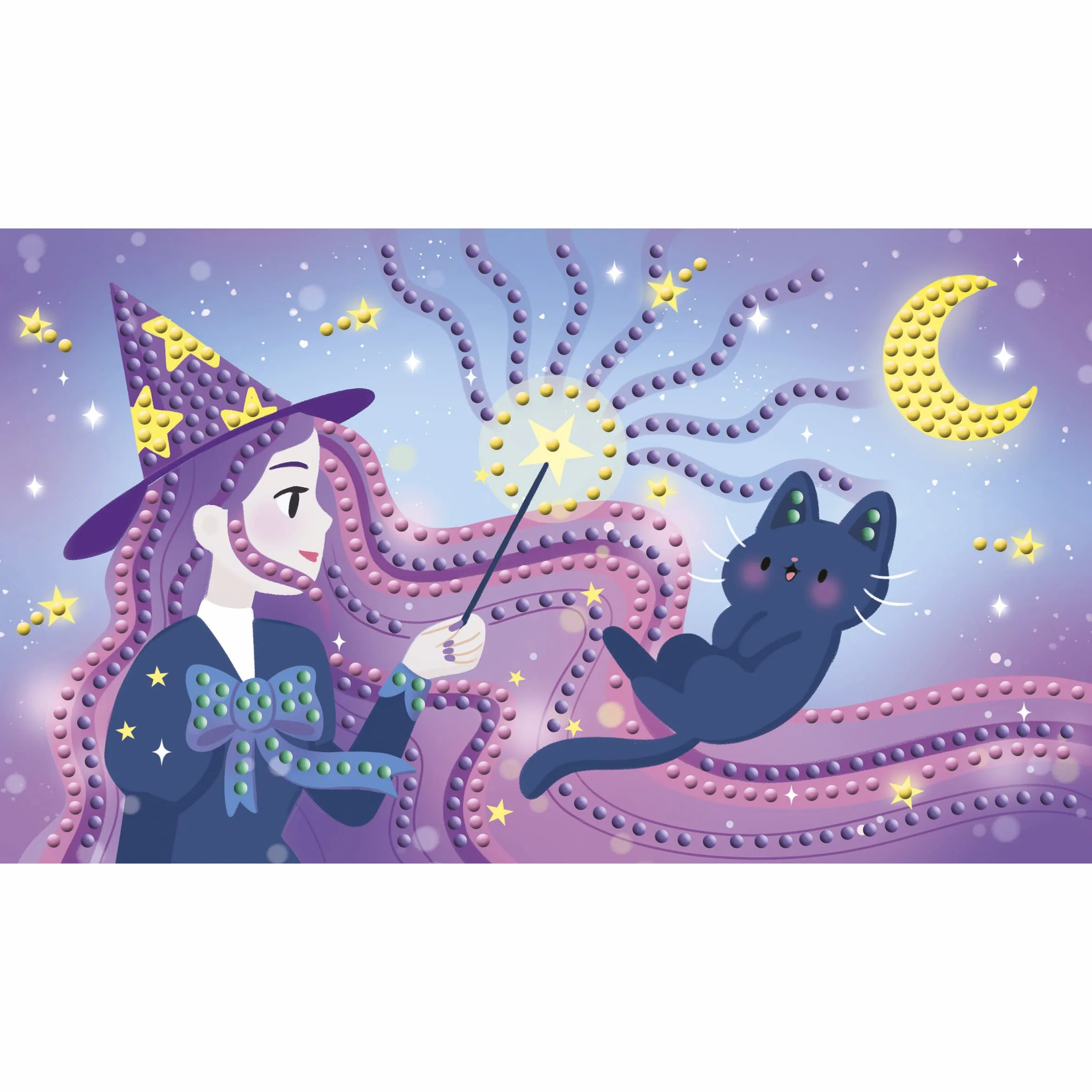 Janod - Zestaw Mini-Strasów do klejenia - Magiczny motyw - Warsztaty Cichy - Zestaw Kreatywnego Wypoczynek dla dzieci - Dobra Nauka motoryczna i Koncentracja - Od 7 lat, J07877