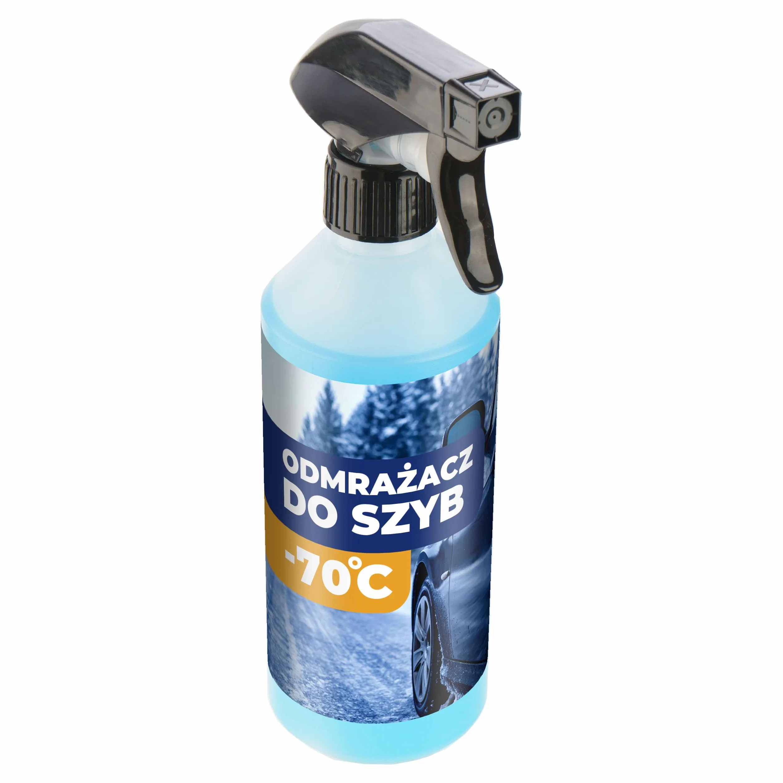 Odmrażacz do szyb -70°C w sprayu 500 ml, szybko rozpuszcza lód i szron, bezpieczny dla lakieru i plastiku