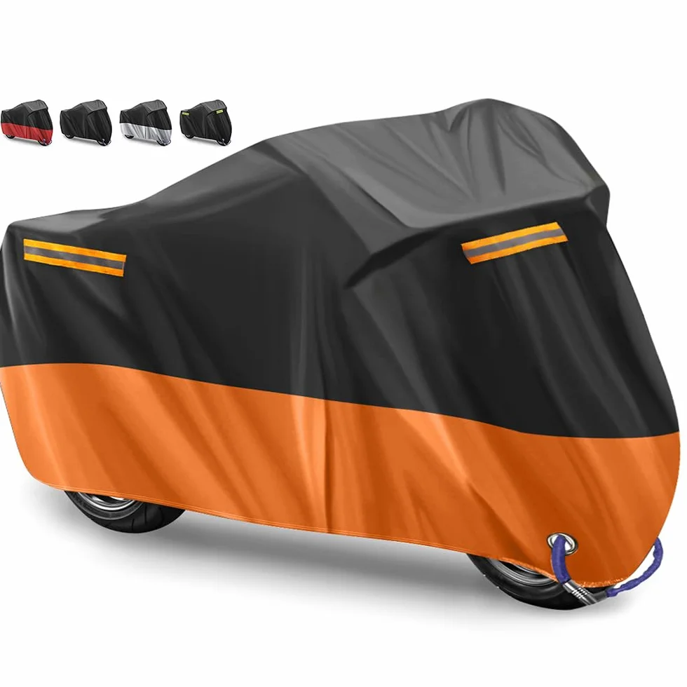 Pokrowiec na Motocykl wodoodporny Oxford 210D 245x105x125cm Pomarańczowy