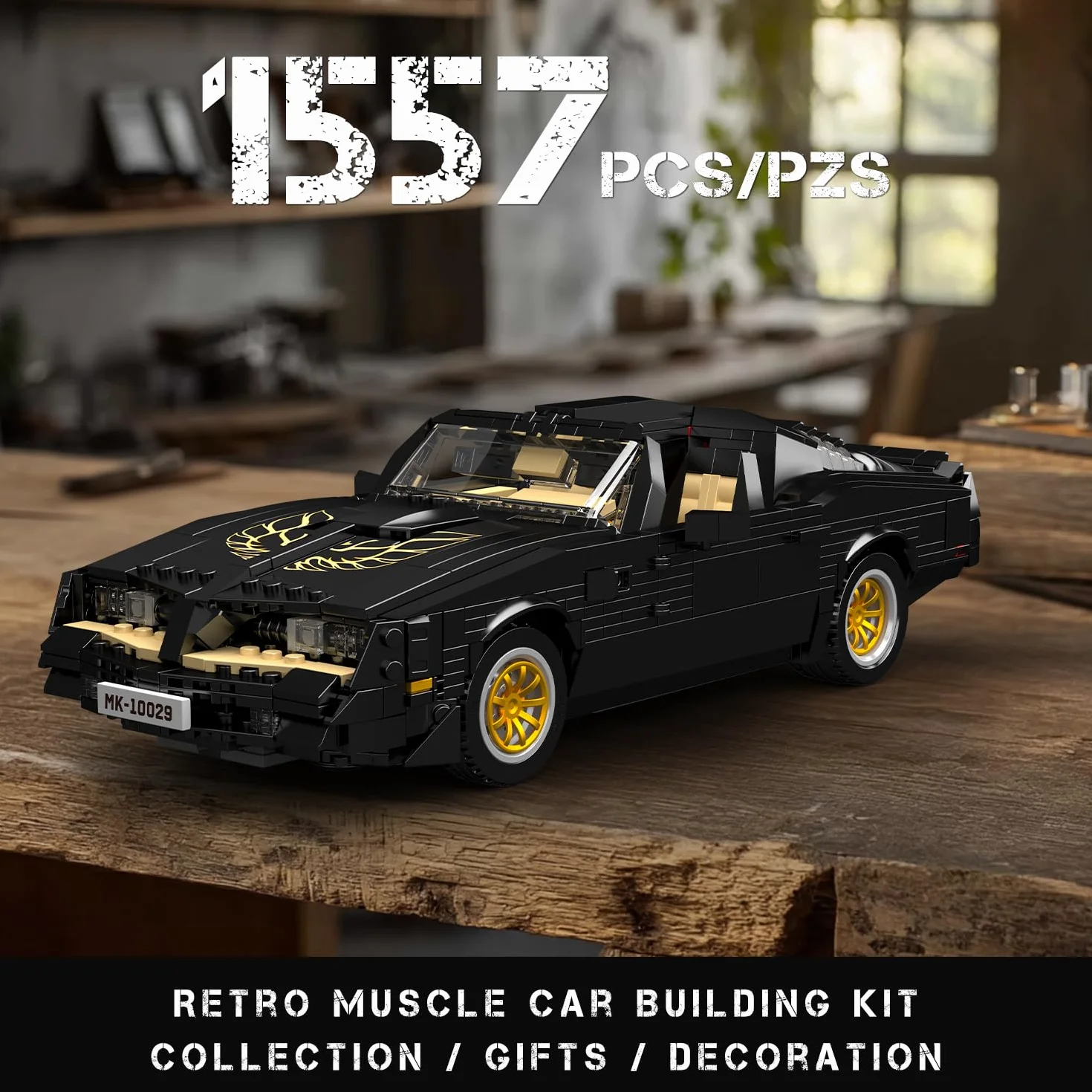 Mould King 10029 Technik samochód sportowy z klocków, MOC, model oldtimera, kreatywność samochód wyścigowy dla dzieci od 14 lat / dorosłych jako zabawka/prezenty/przedmioty kolekcjonerskie (1557