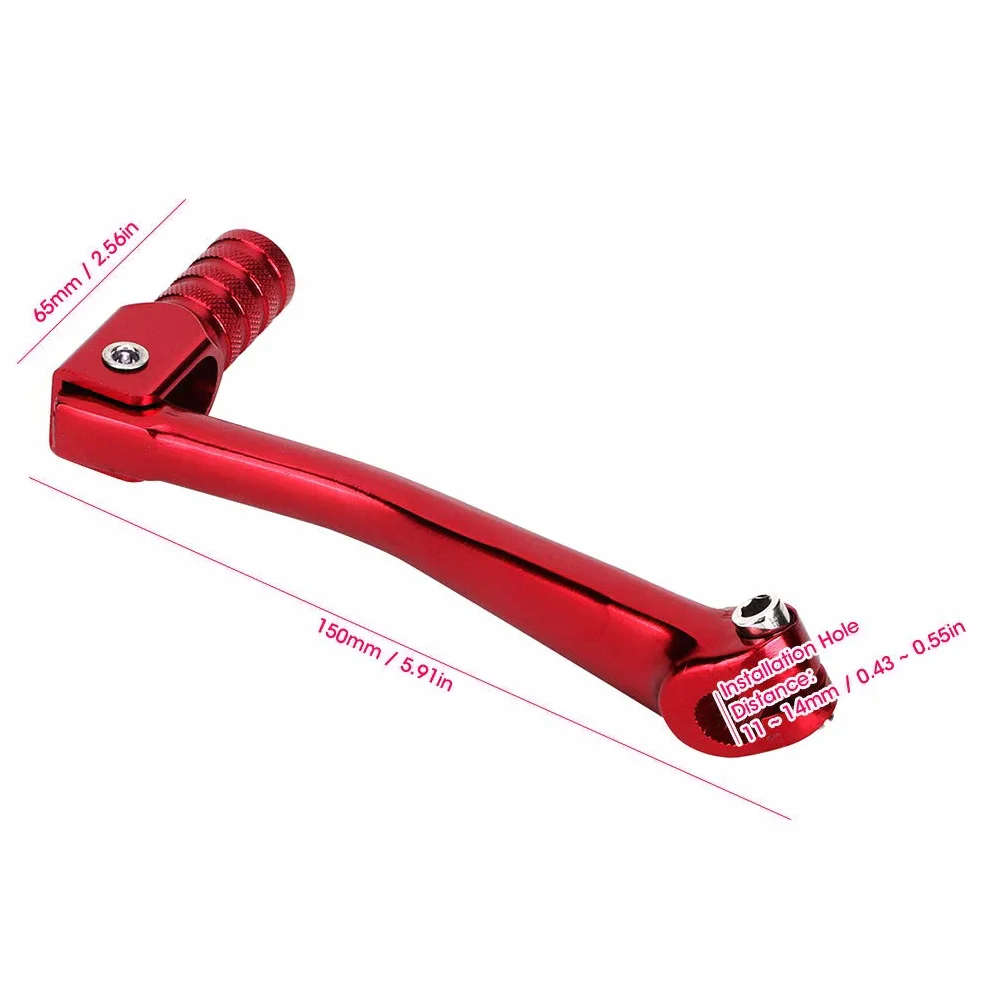 Pedał zmiany biegów motocyklowych aluminium CNC 11-14 mm składany