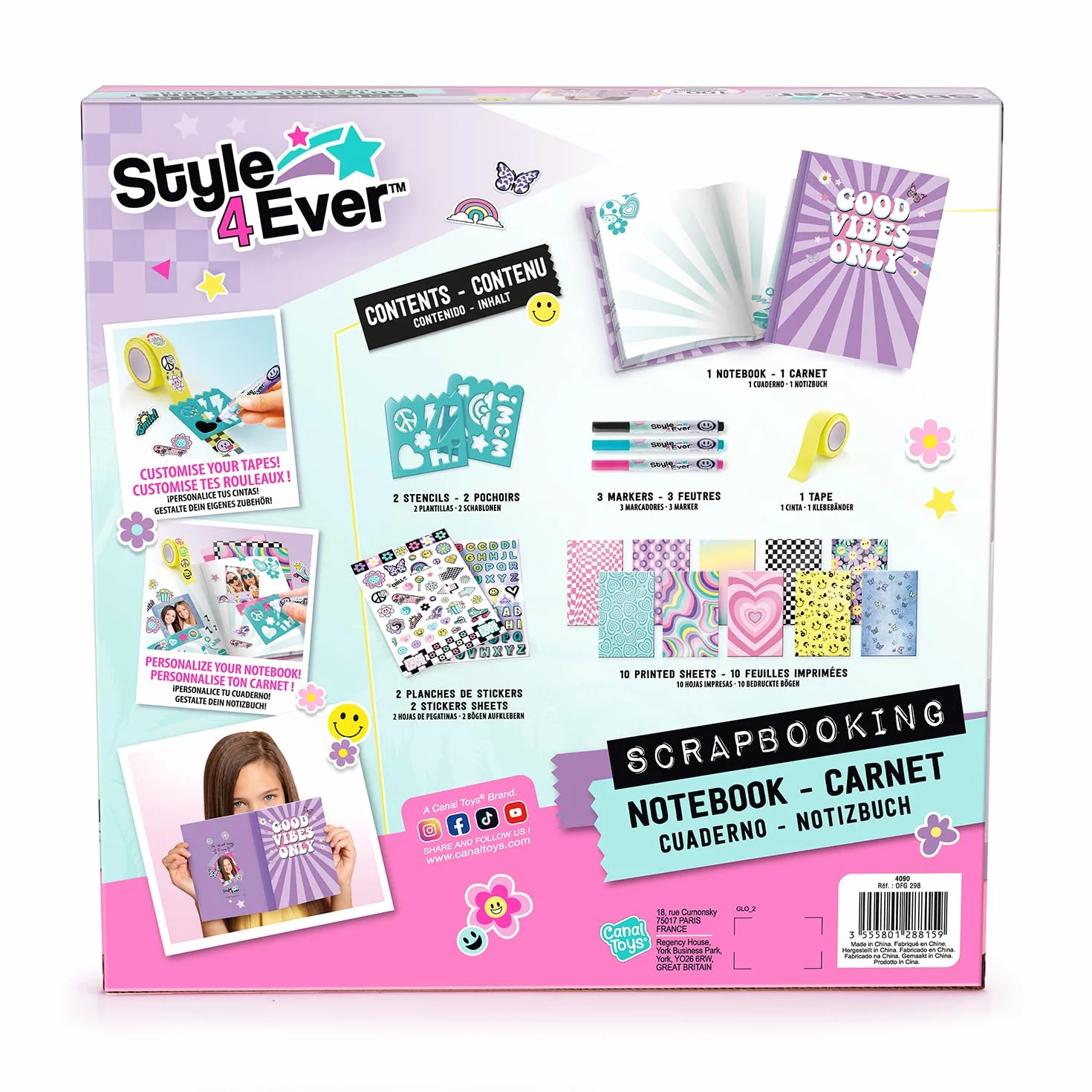 Canal Toys Styl do scrapbookingu Ever-Pretty Secret Notebook-OFG 298, Fioletowy