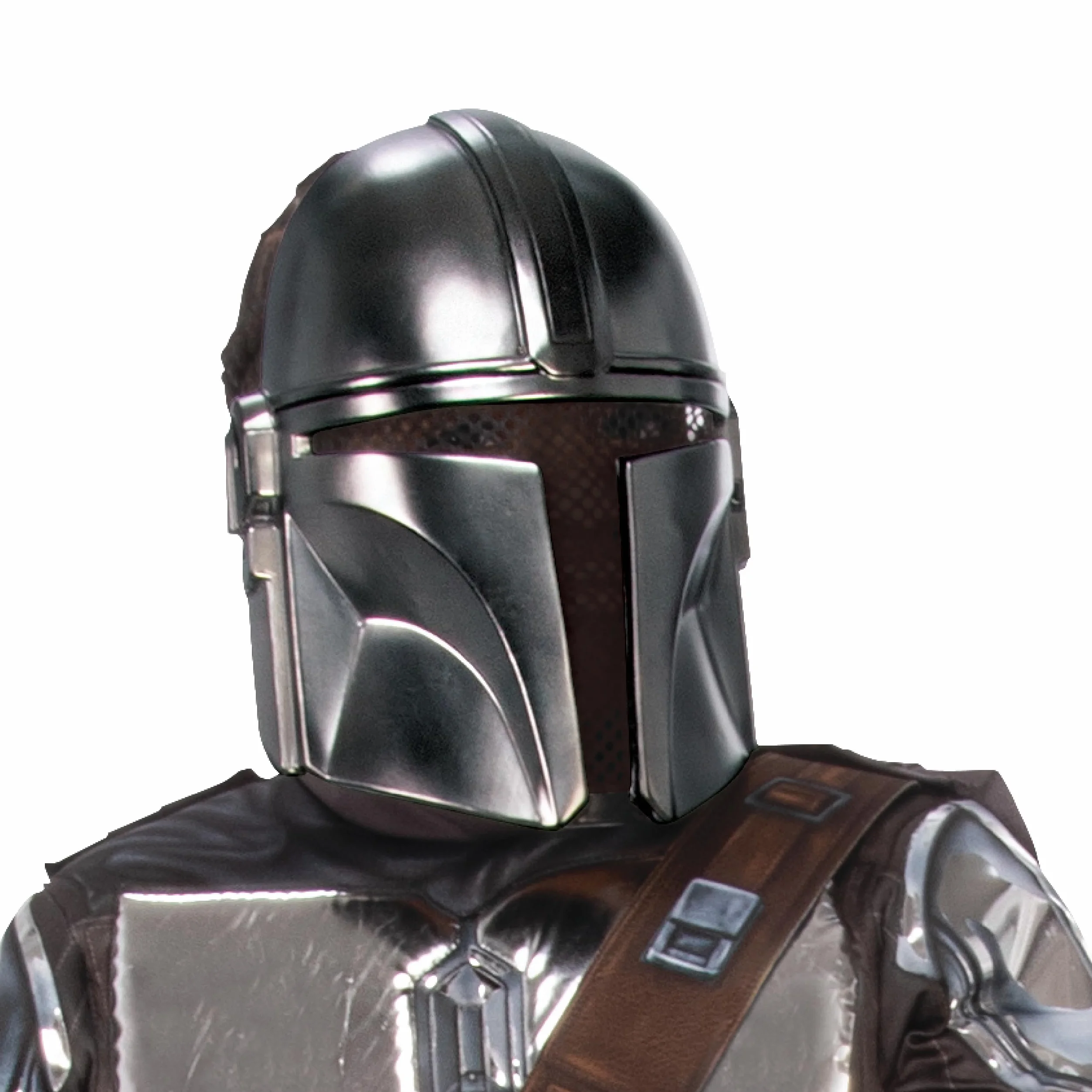 RUBIE'S Star Wars Oficjalna maska MANDALORIAN dla dzieci, jeden rozmiar, akcesoria do przebierania się, biało-czarna maska PVC z elastycznym zapięciem,