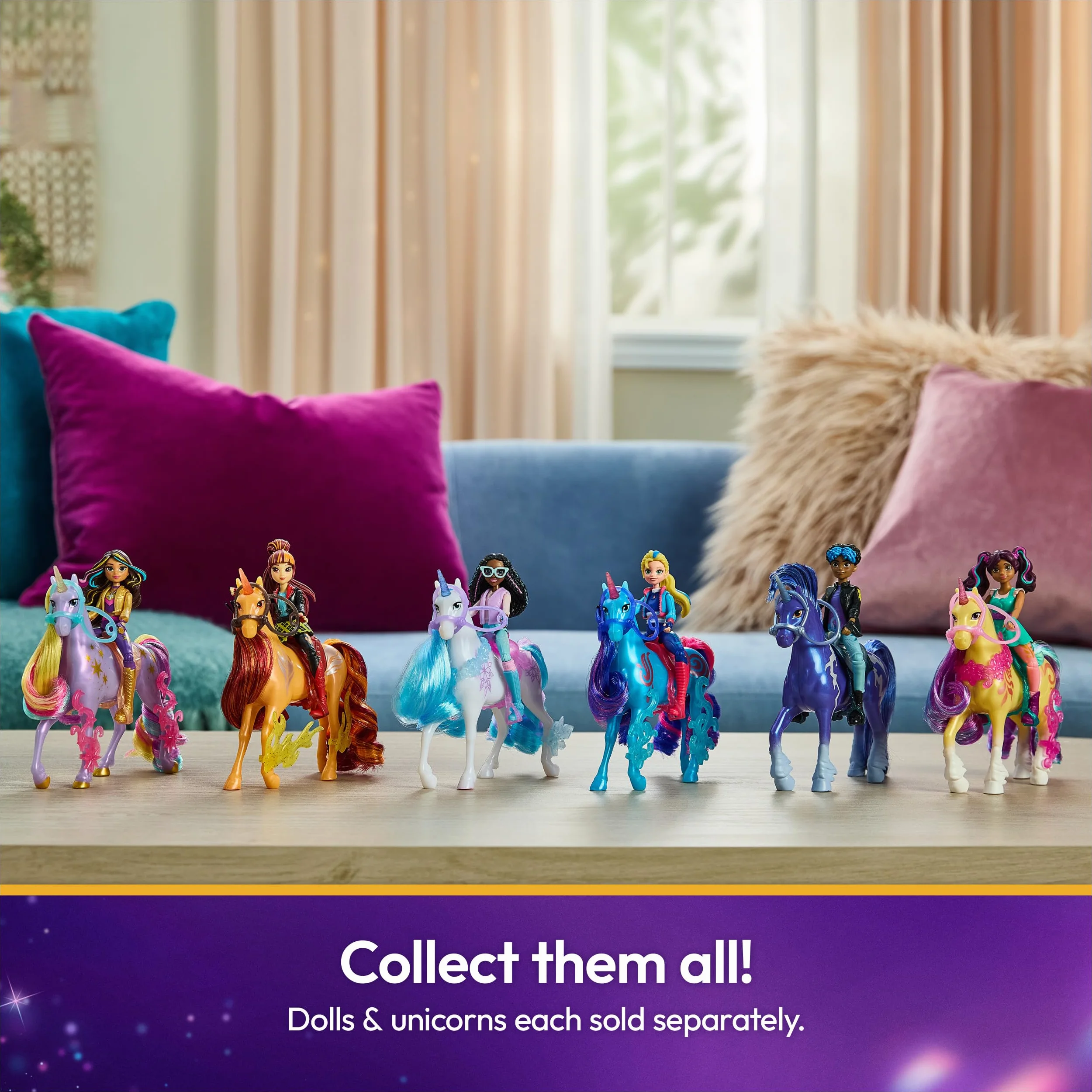 Unicorn Academy 6072449 Small Dolls Stable Playset, wielokolorowy