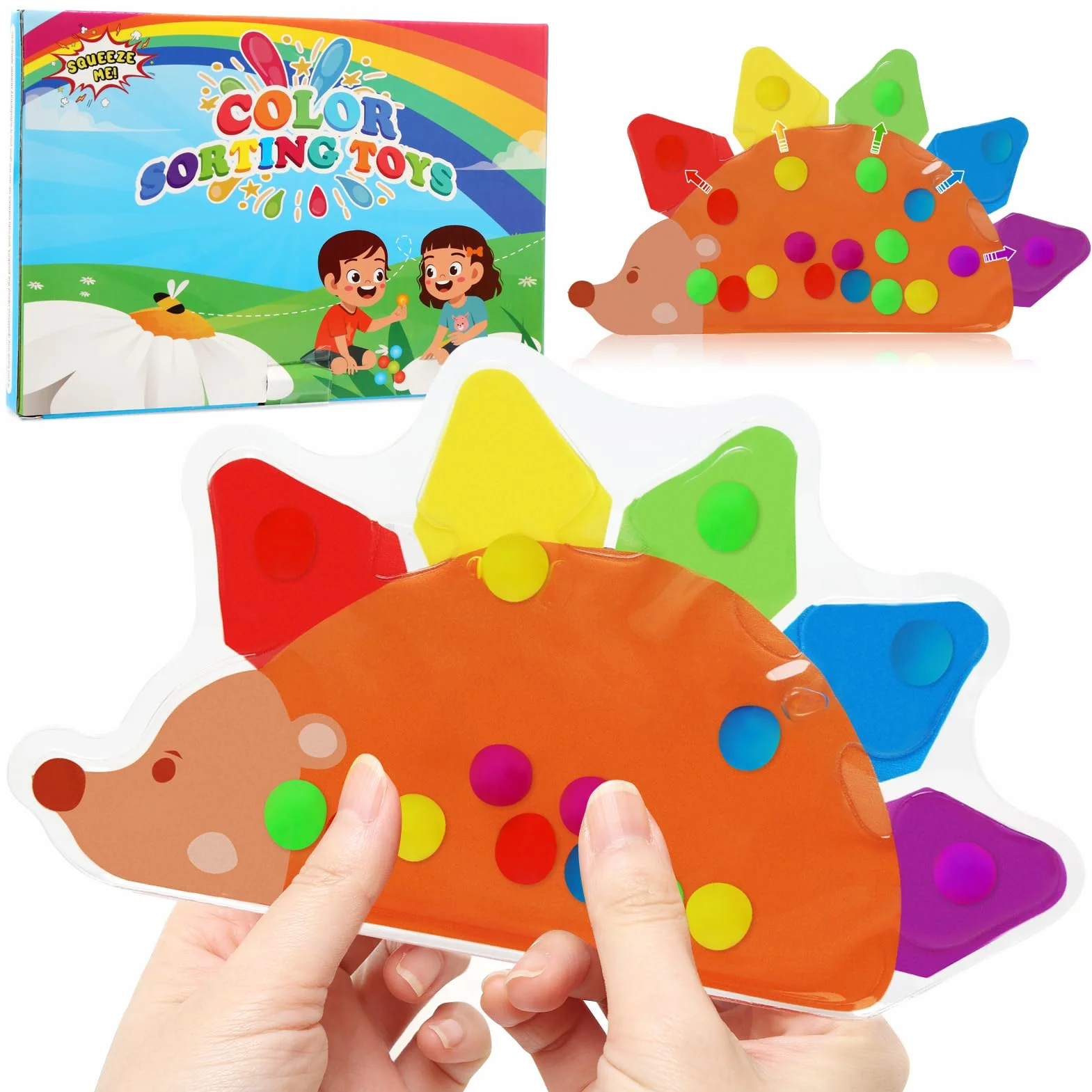 JoyLife Zabawki sensoryczne z sortowaniem kolorów, gry sensoryczne autyzm wypełnione żelem dla dzieci, antystresowe dla dzieci, antystresowe zabawki sensoryczne na stres i lęk