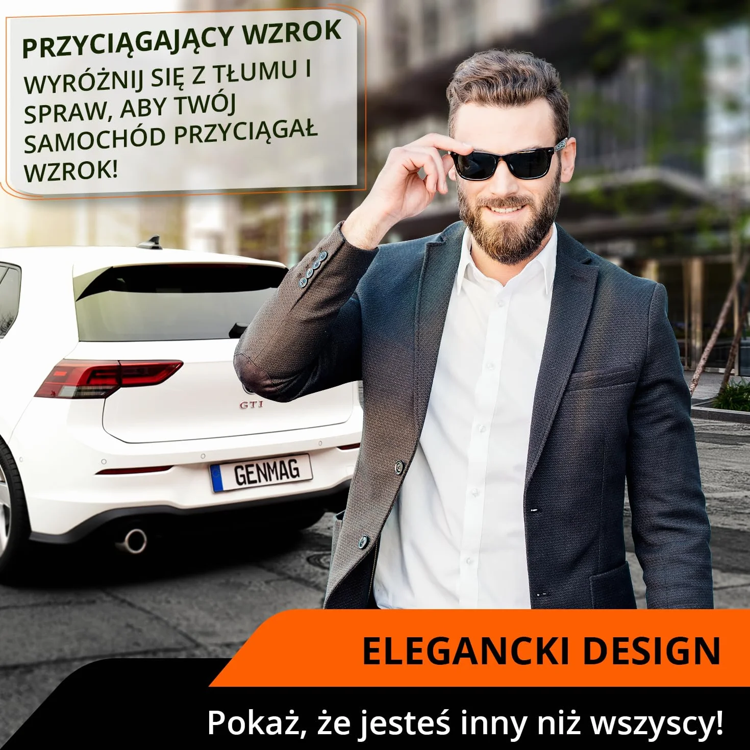GENMAG® Ramki pod Tablice Rejestracyjne na Rzep | Bezramkowy Uchwyt Tablicy Rejestracyjnej