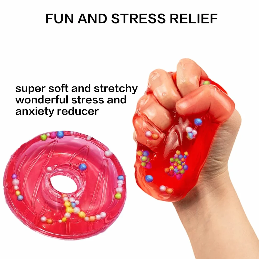 Donut Slime Kit, 6 sztuk, zestaw do usuwania stresu, dla chłopców i dziewczynek (6 kolorów)