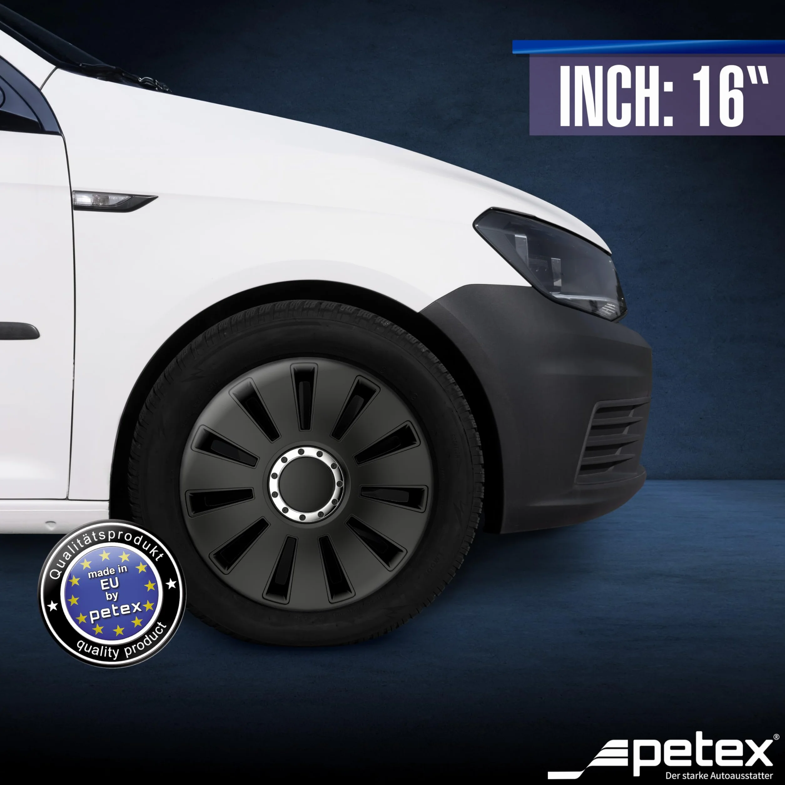 PETEX kołpaki Silverstone Pro Black 16 cali