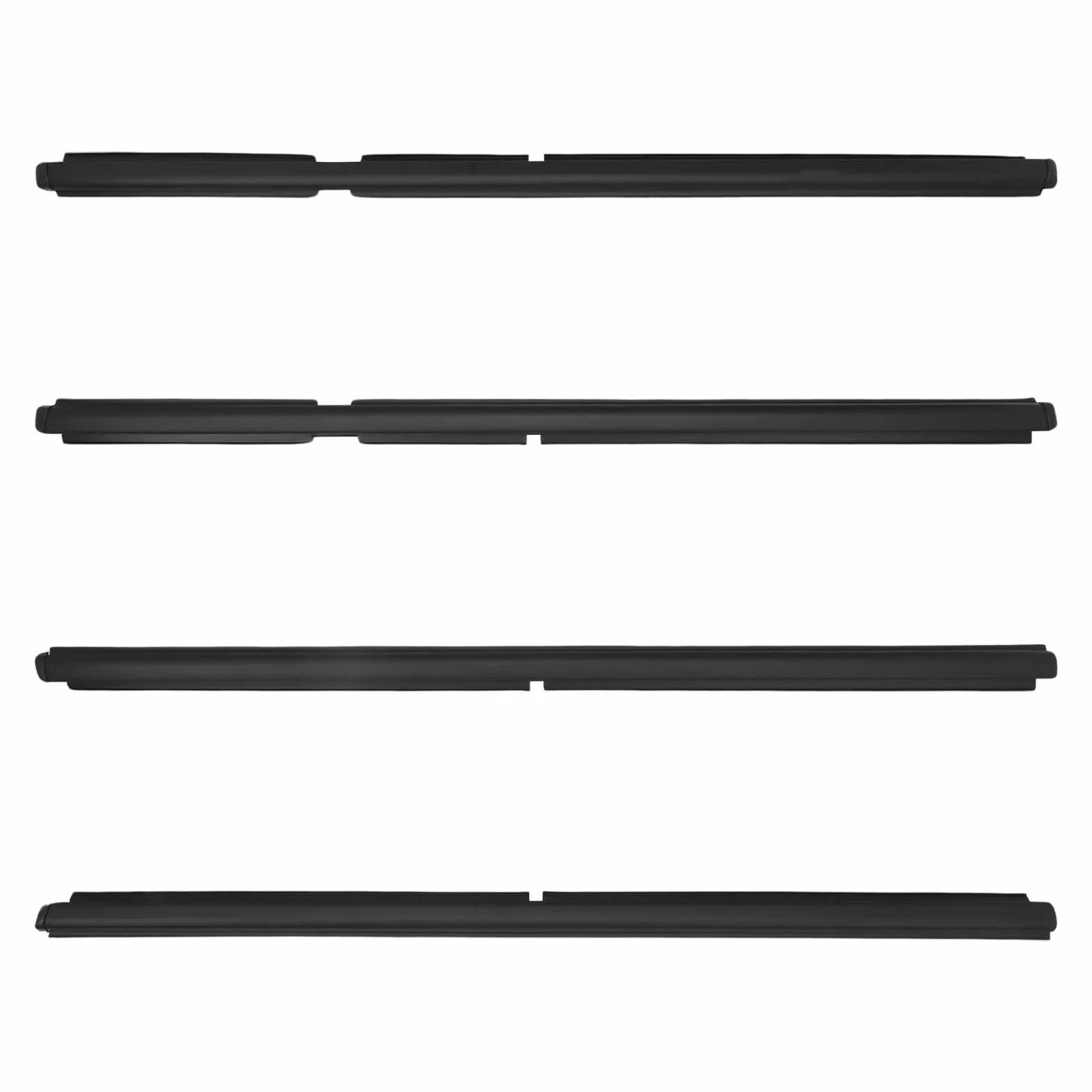 4 sztuki przednich tylnych listew okiennych 55135890AF, 55135891AF, 55135878AF, 55135879AF Window Sweep uszczelki okienne do Grand Cherokee II WJ WG 1998-2005, 4 sztuki