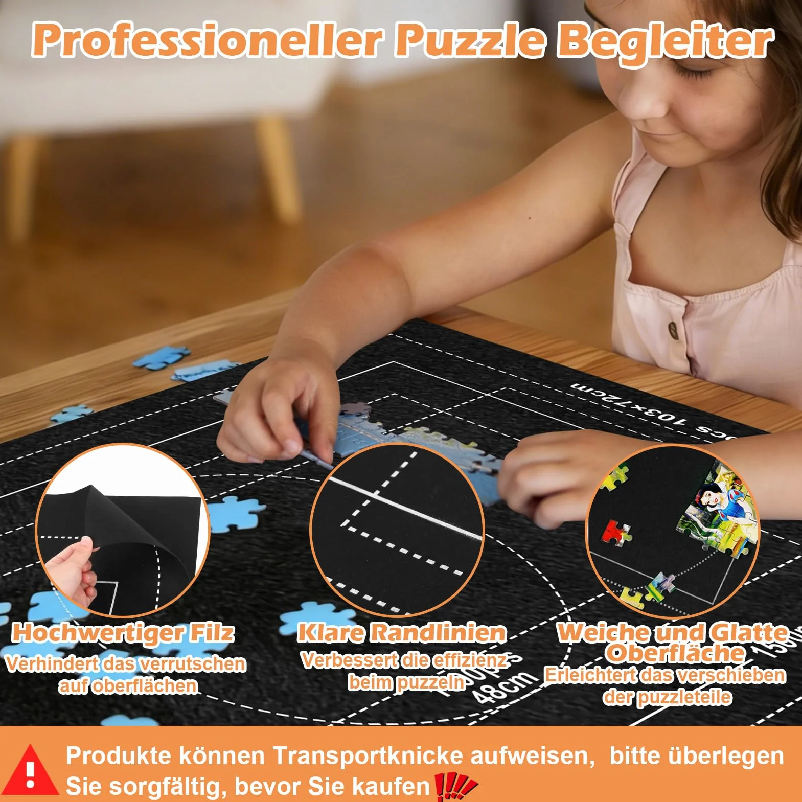 Mata do puzzli, mata do puzzli do 2000 roku, przenośna rolka puzzli, zwijana mata do przechowywania, 1000 elementów, akcesoria do przechowywania i transportu puzzli