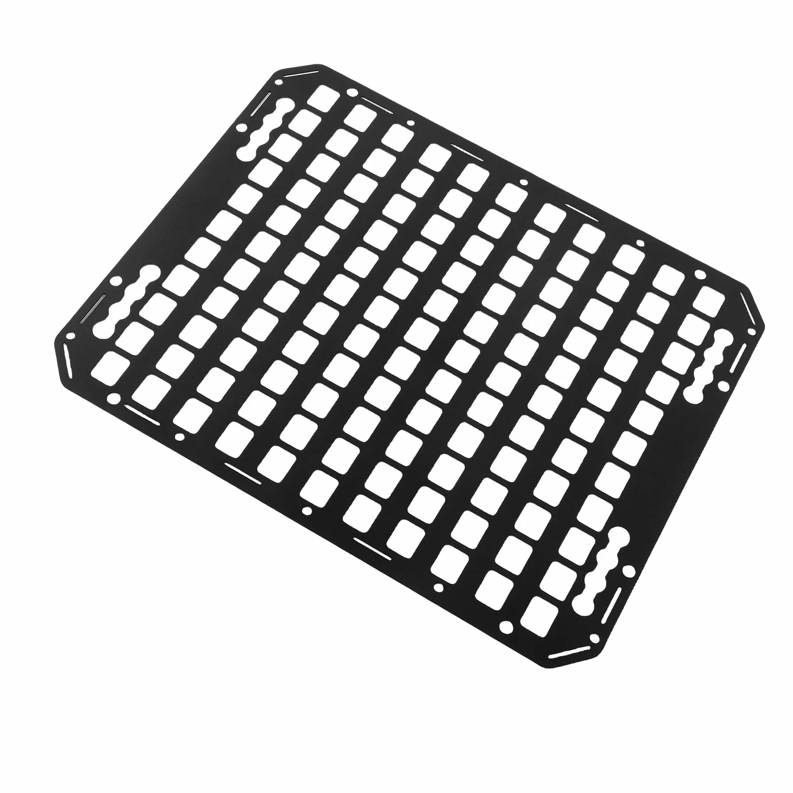 Fockety Panel Molle do skrzyni ładunkowej, aluminiowy organizer do przechowywania z elastycznymi klamrami linowymi, bagażnik sedanów, SUV-ów, pickupów, ciężarówek, kamperów i przyczep