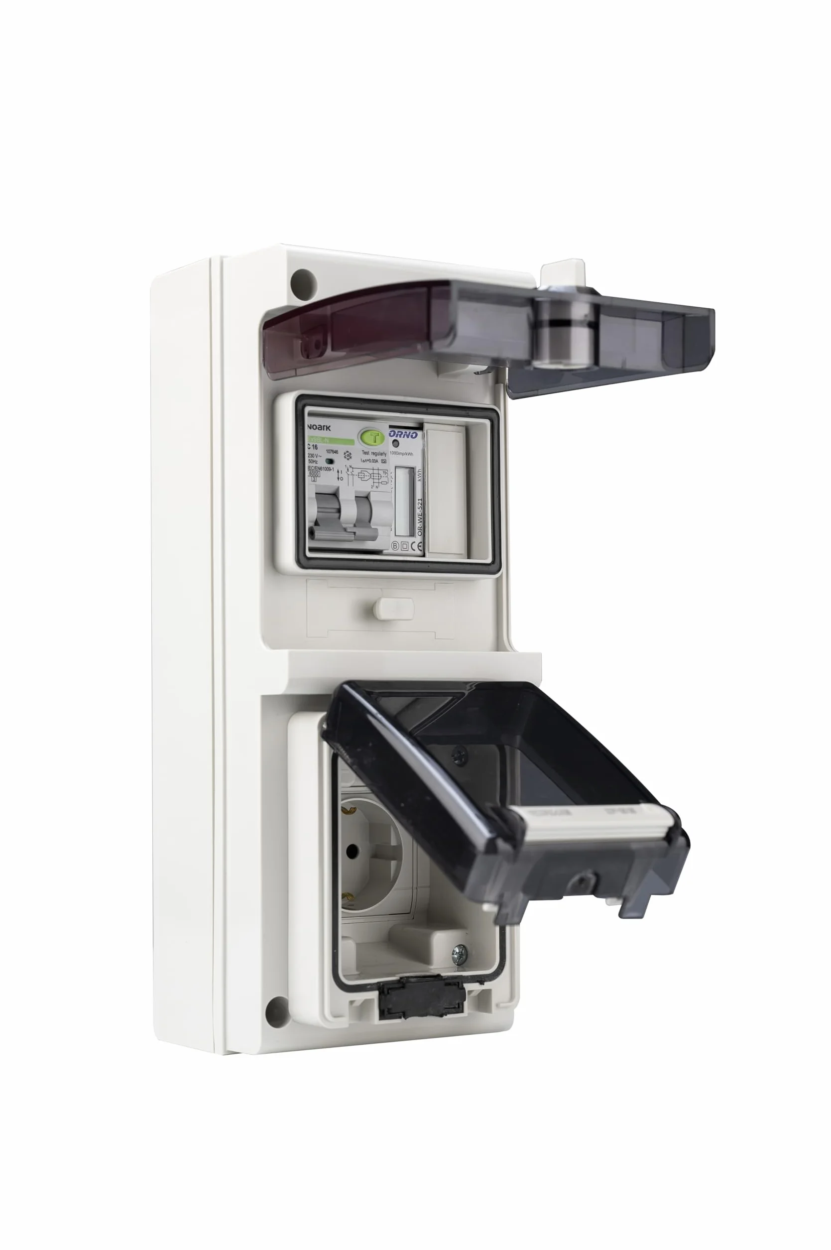 Gniazdko do samochodów elektrycznych z cyfrowym licznikiem prądu LCD IP66