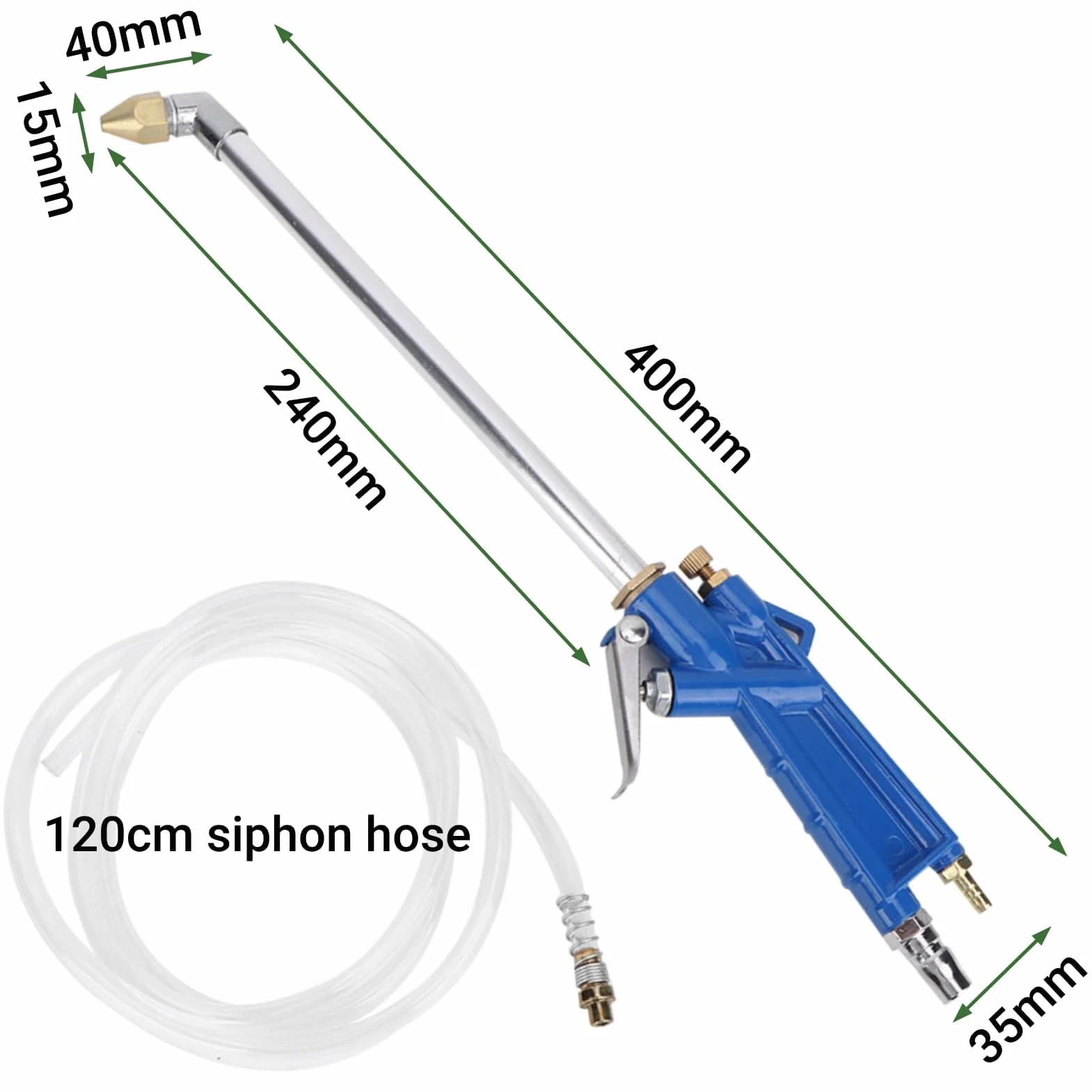 Pistolet do Czyszczenia Wody 40cm Narzędzie Pneumatyczne do Samochodu i Silnika