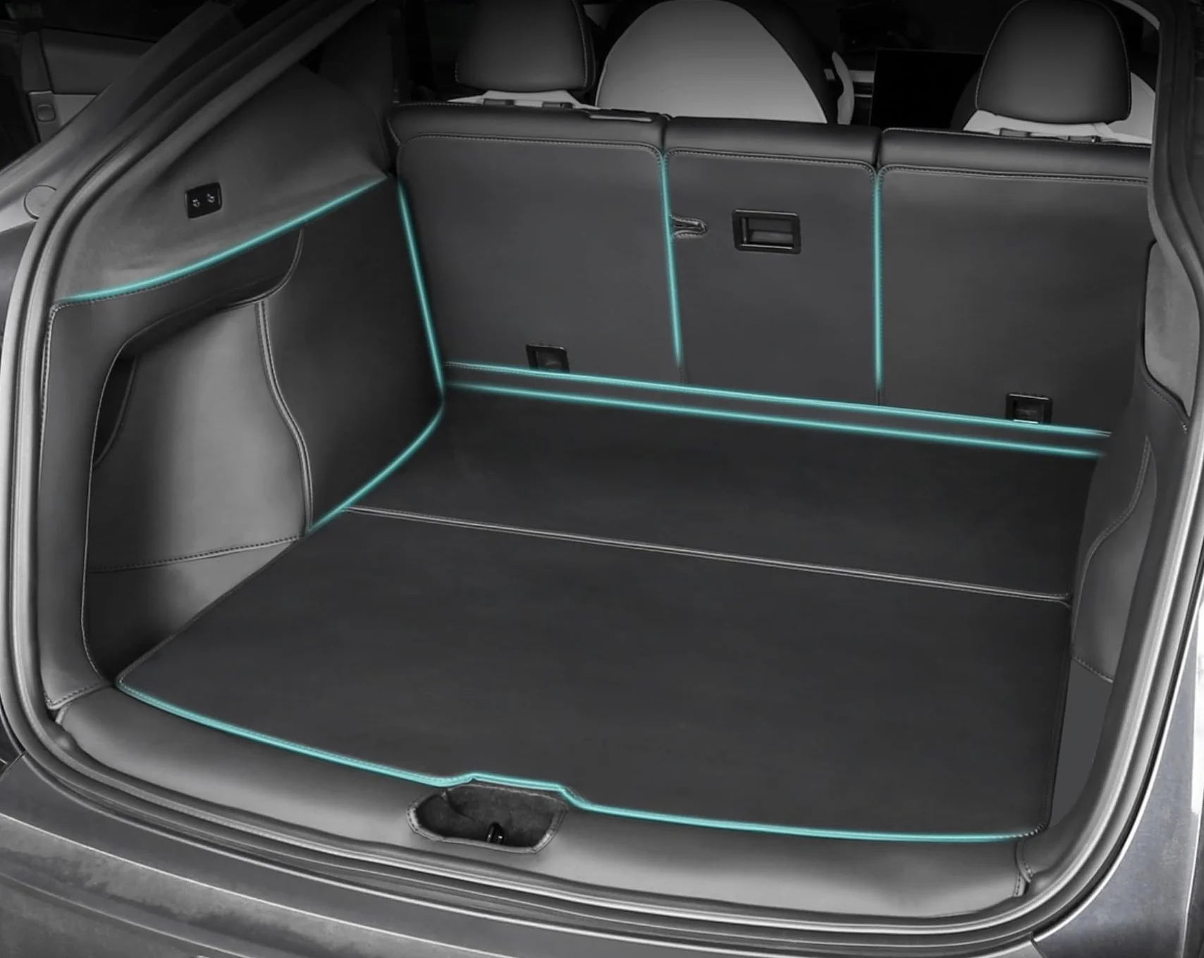 2026 Tesla Model Y Juniper Refresh 5-osobowa wkładka do bagażnika z pełnym pokryciem, wytrzymała mata dla psa, ochraniacz na każdą pogodę, wodoodporna (czarna)