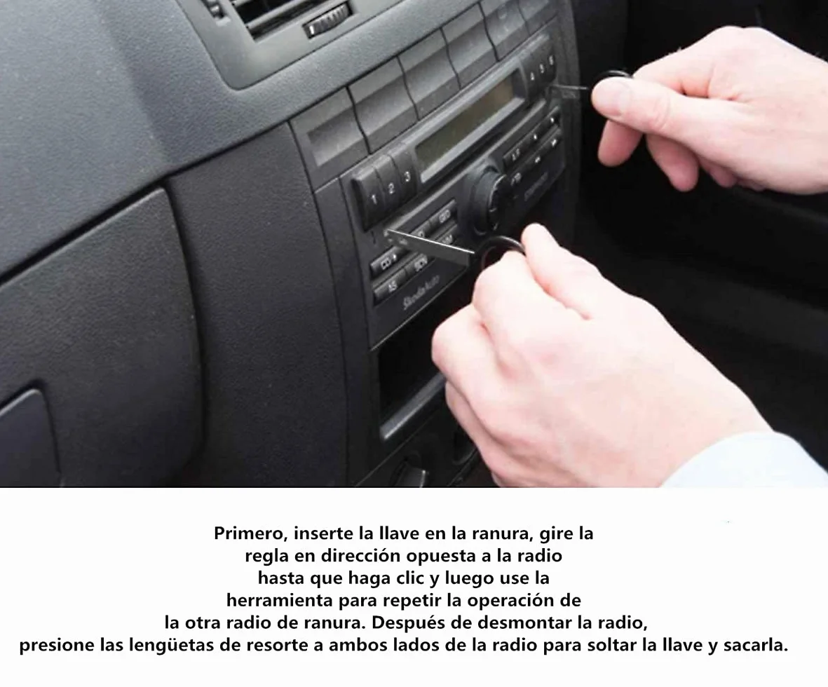 Klucz do usuwania radia samochodowego DIN 4 sztuki uniwersalne do CD Player