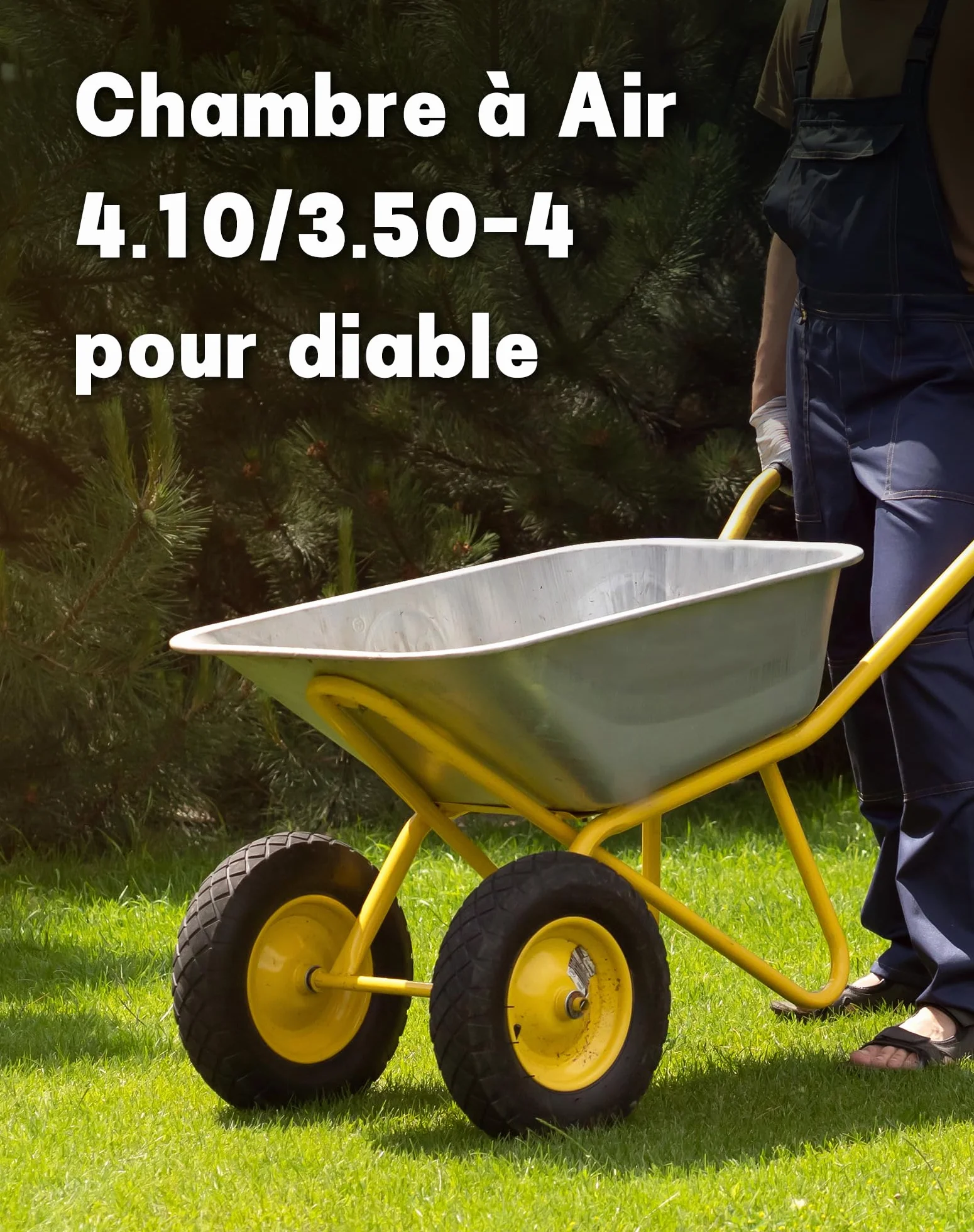 LAOYE 2 szt. Komora powietrzna 4.10 3.50-4 Zawór prawy TR13, dętka 4.10/3.50-4 do wózka transportowego na 4 koła - komora powietrzna 4"