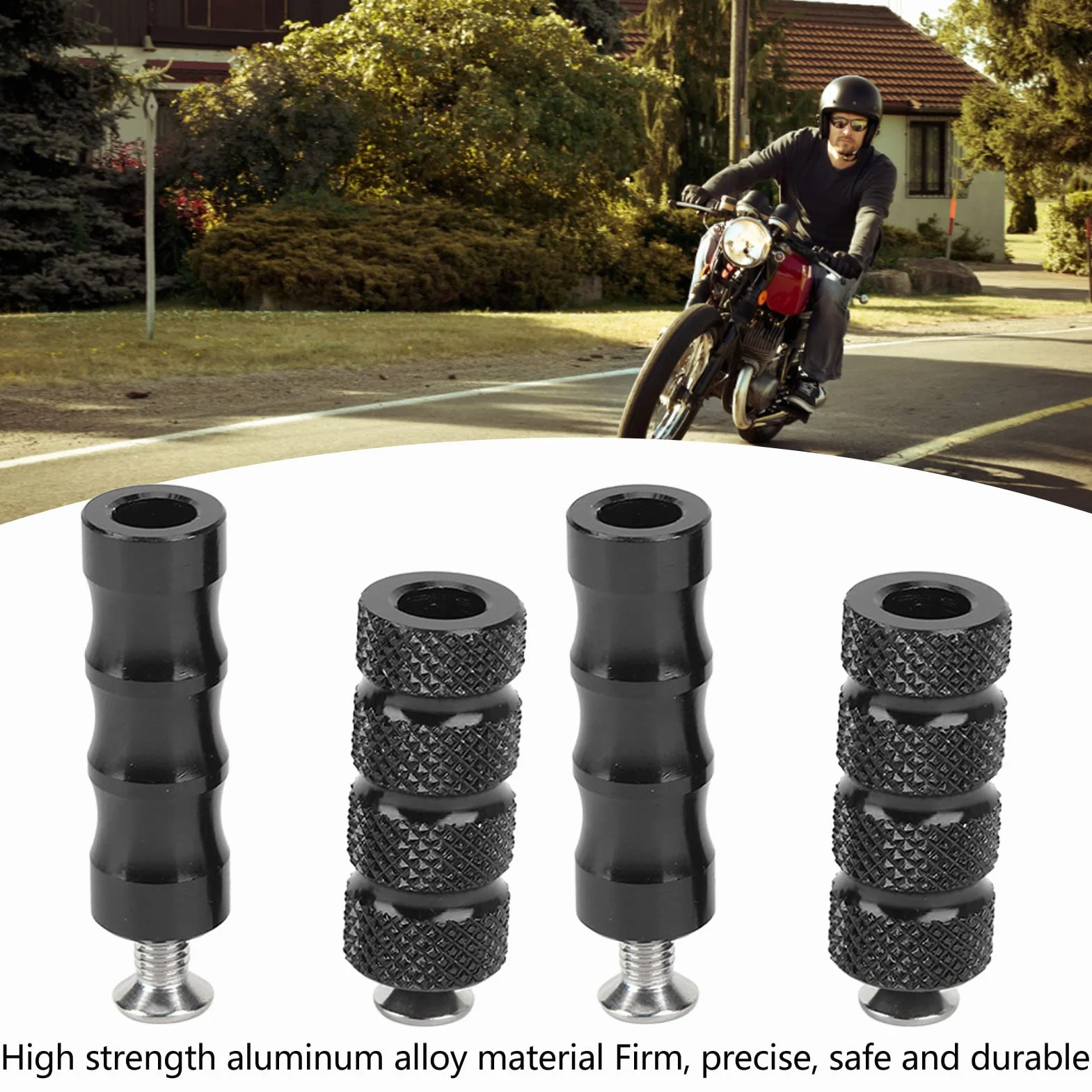 Motocykl Shifter Podnóżki Motocykl Hamulec Zmiany Biegów Podnóżek CNC Proces Poszycia Precyzyjne Dopasowanie do M6 6mm śruby Mocujące Motocykl (Czarny)