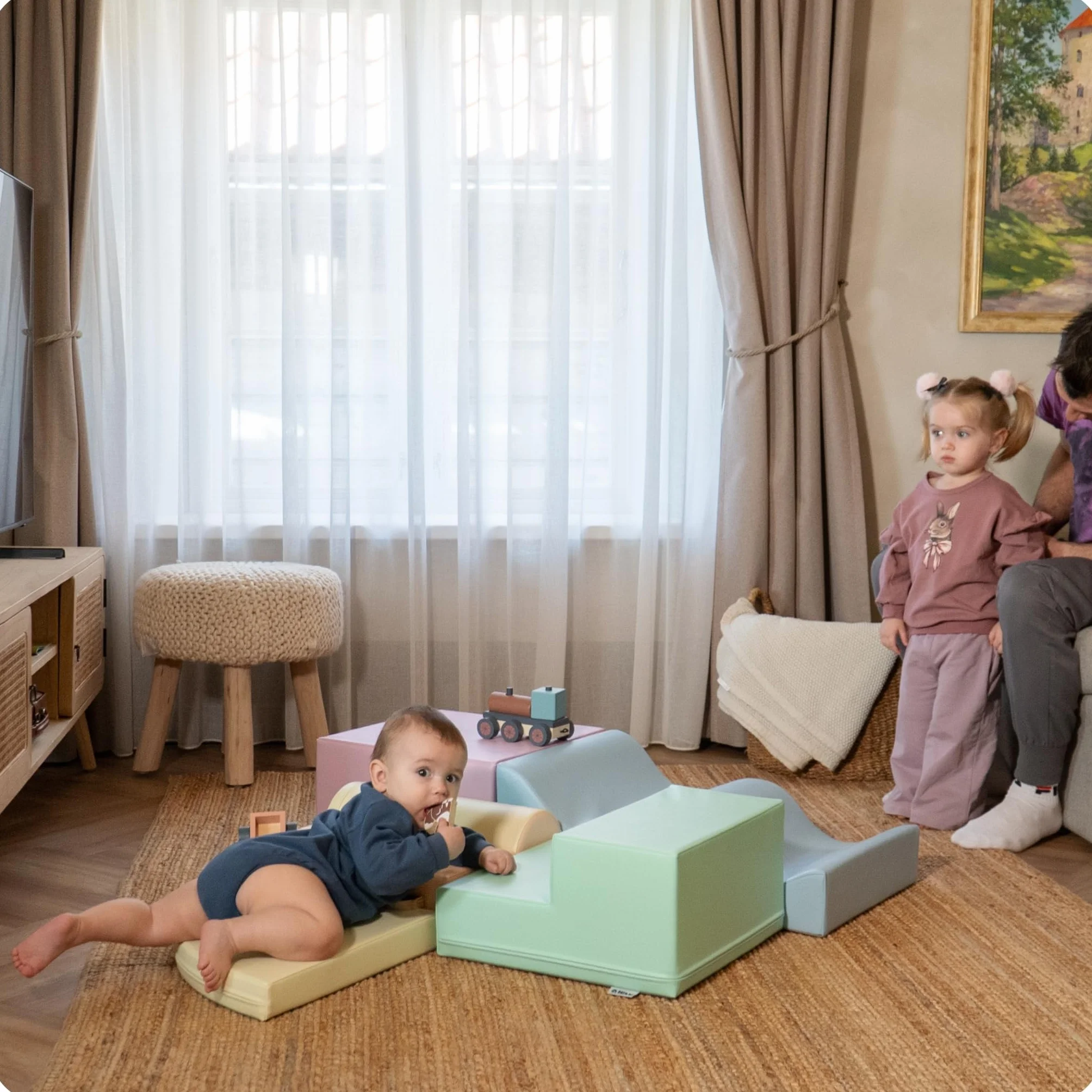 IGLU Soft Play - Miękkie Klocki Piankowe Do Zabawy I Wspinania Się - Idealne Do Raczkowania Ślizgania Budynek Się I Innych Aktywności Fizycznych - 5 kształtów XL