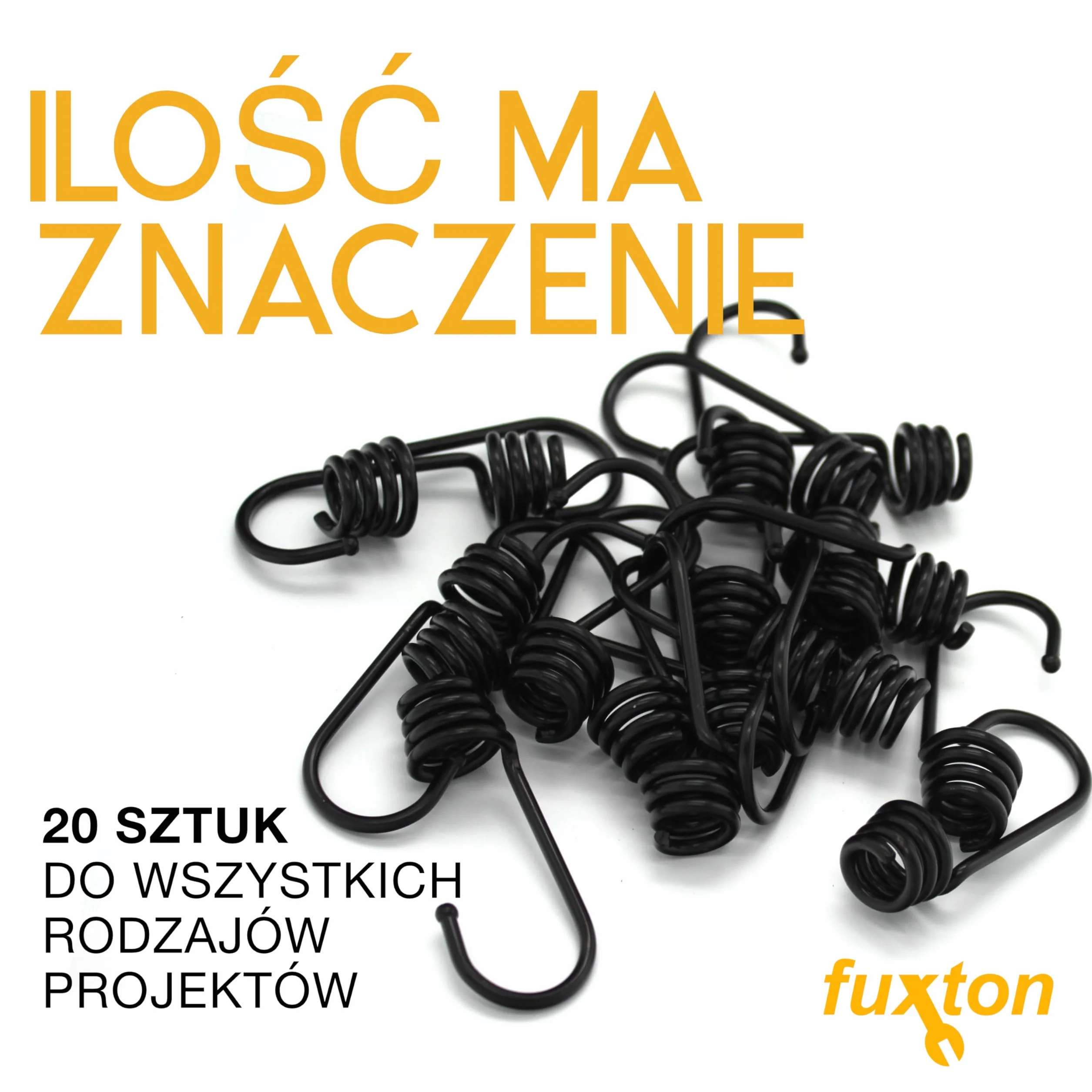 Fuxton haki spiralne do lin ekspanderowych ø 6 mm gumowe haki ekspandera do plandek przyczep