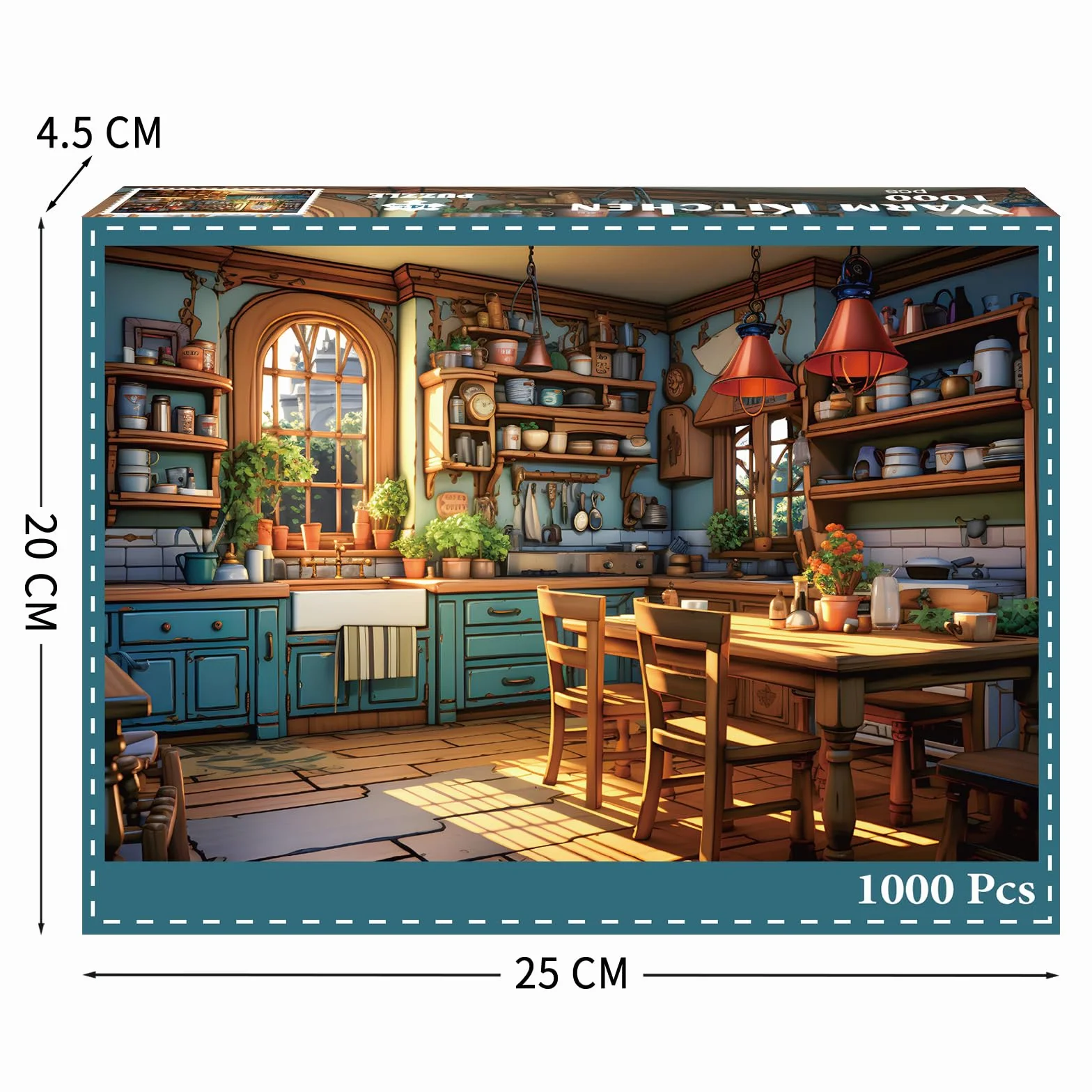 Puzzle 1000 elementów dla dorosłych i dzieci, Impossible Game, prezent z puzzlami, sprytne puzzle, kolorowe puzzle, z motywem ciepłej kuchni