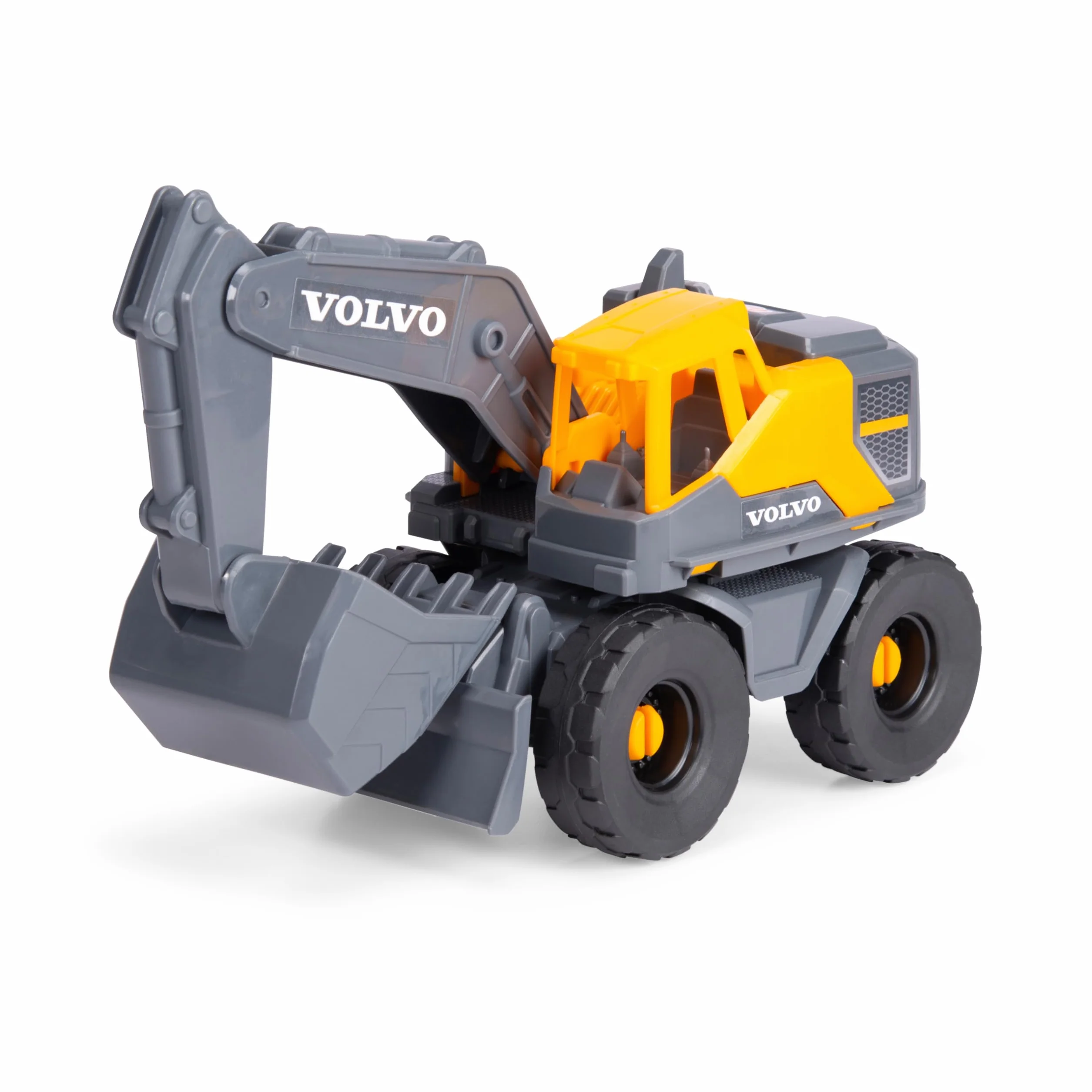 Dickie Toys - Volvo Bagger Tough Excavator (26 cm) - zabawkowa koparka łopatkowa dla dzieci od 3 lat z wolnym biegiem, ruchomym ramieniem i szuflą, nadaje się jako zabawka do piasku