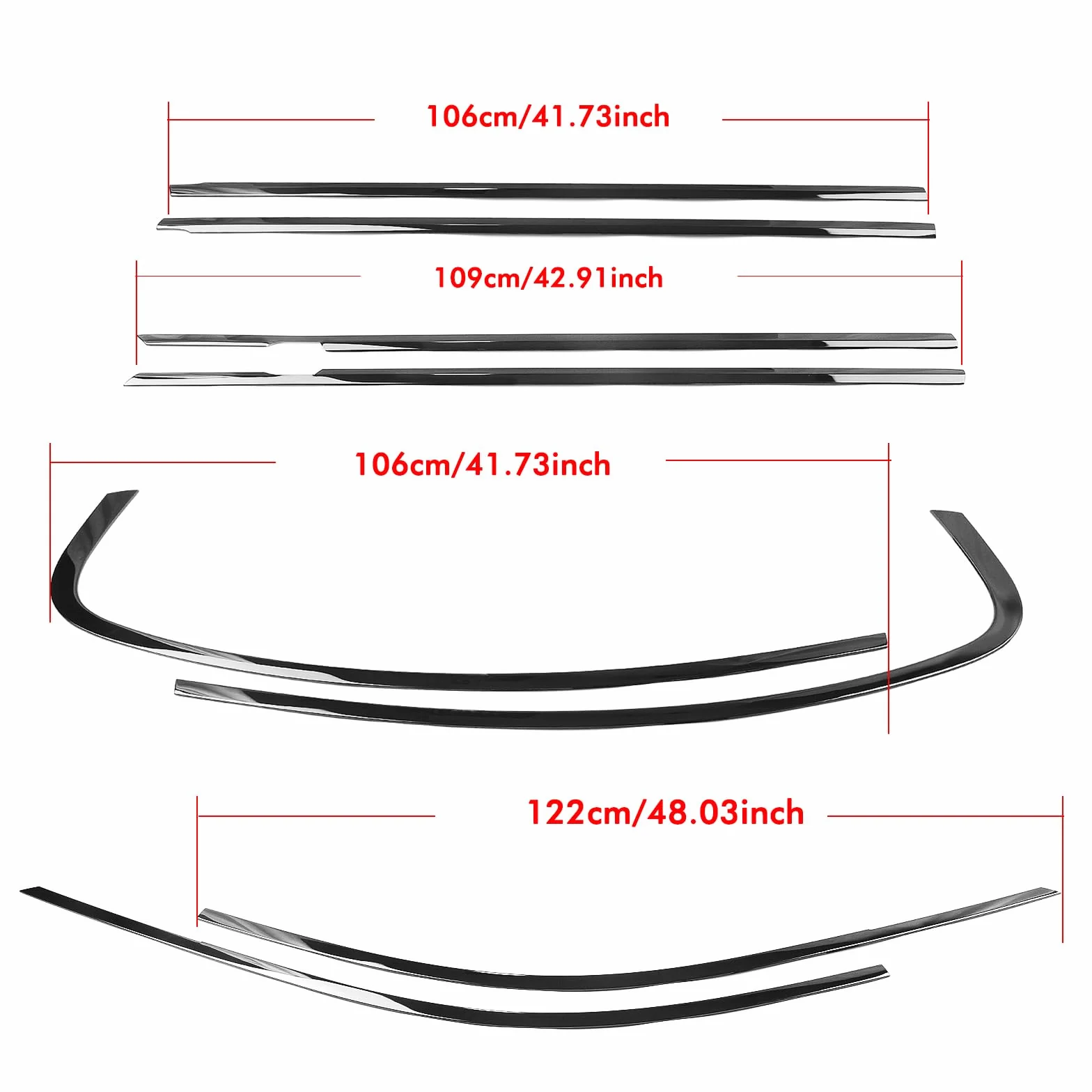 Pasek uszczelniający do BMW serii 5 G30 2018-2023 chromowany czarny