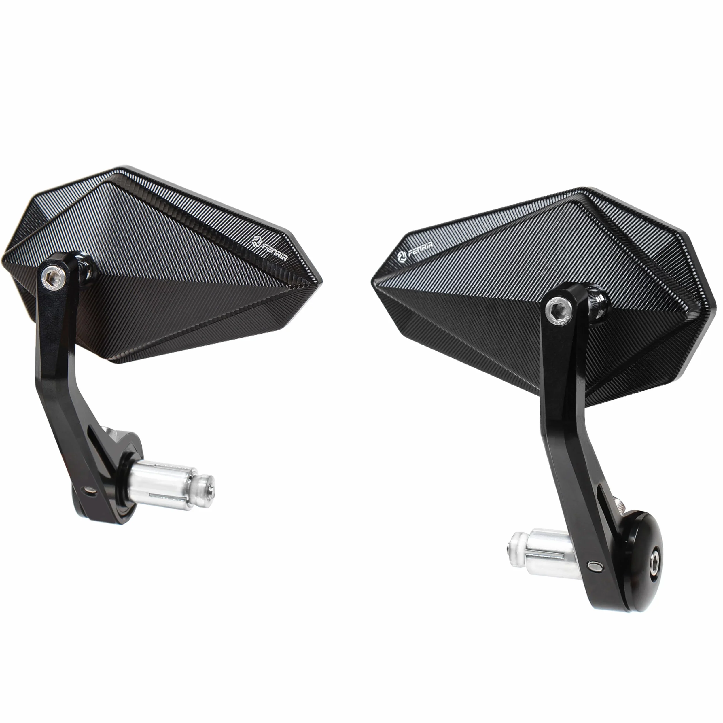 FENRIR E24 lusterko kierownicy motocykla wsteczne czarne aluminium CNC