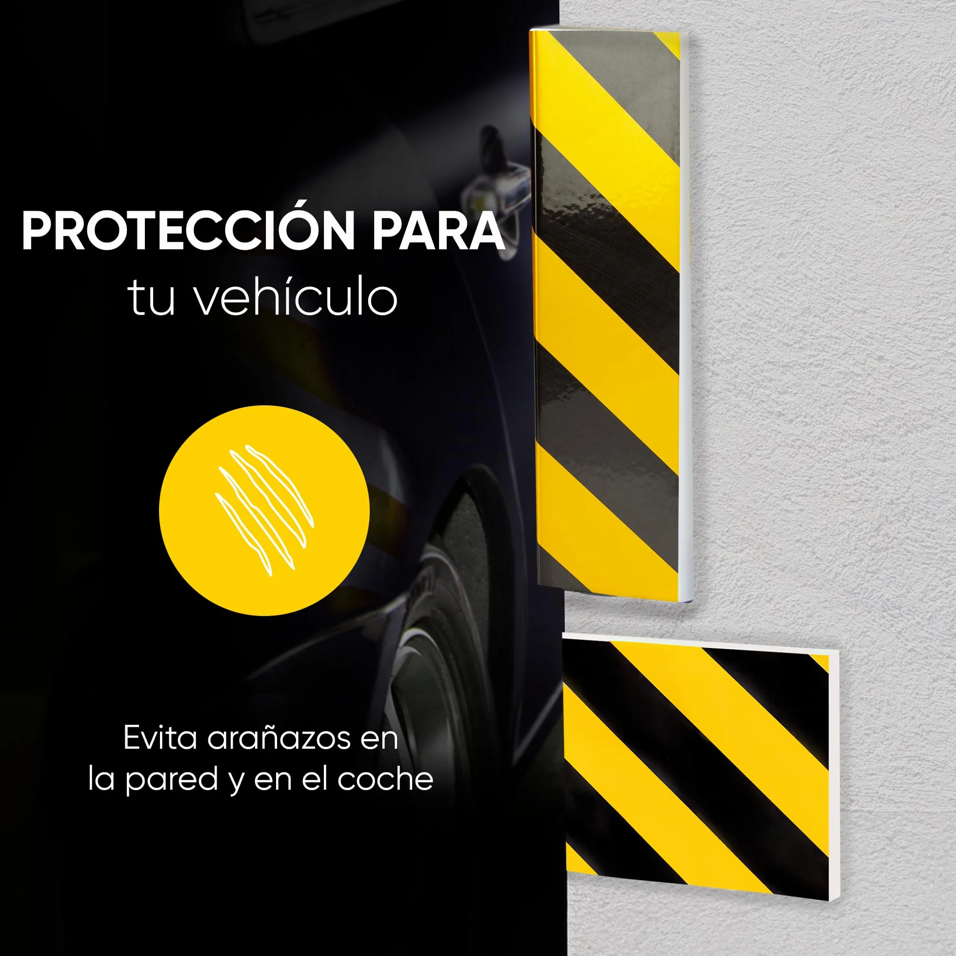 Protezione Colonne Garage Riflettente 40x20x2 cm 20x20x2 cm 6 sztuk