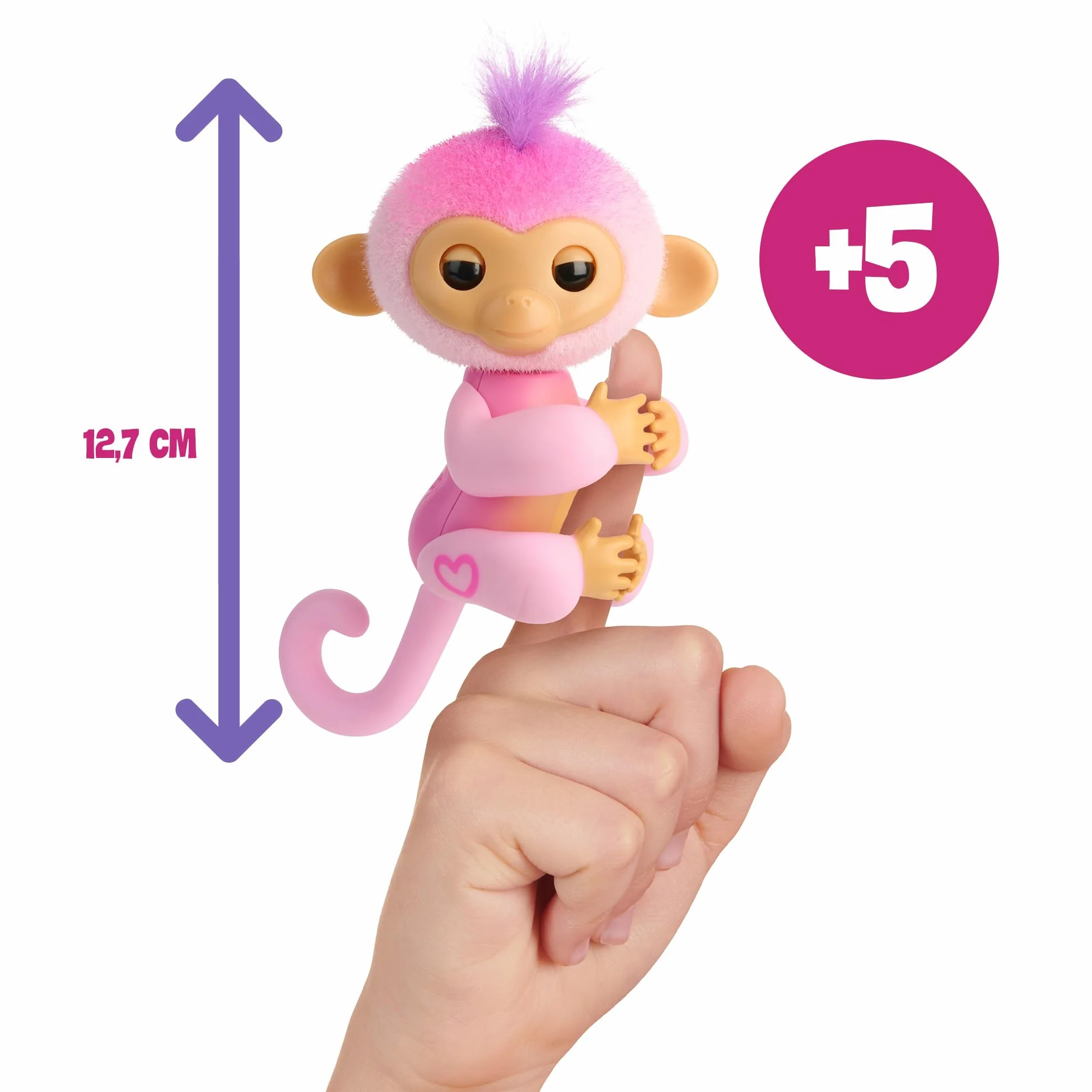 Bizak Fingerlings Harmony, słodka interaktywna monita, która czuje się gwiazdą muzyki pop i uwielbia śpiewać, Jest Divą, Z ponad 70 różnymi dźwiękami i reakcjami, z własną osobowością (61850001)