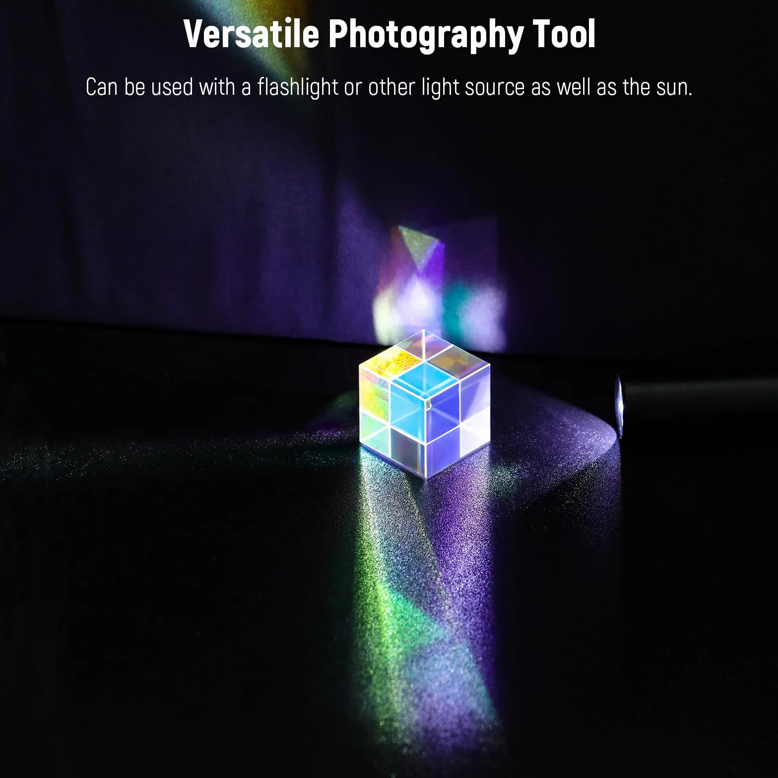 NEEWER 20 mm K9 szkło kryształowe, pryzmat w kształcie kostki, kolor optyczny HD szklana kostka, pryzmat dyspersyjny RGB, rekwizyty fotograficzne, do dekoracji domu, lekcji fizyki, spektrum światła,