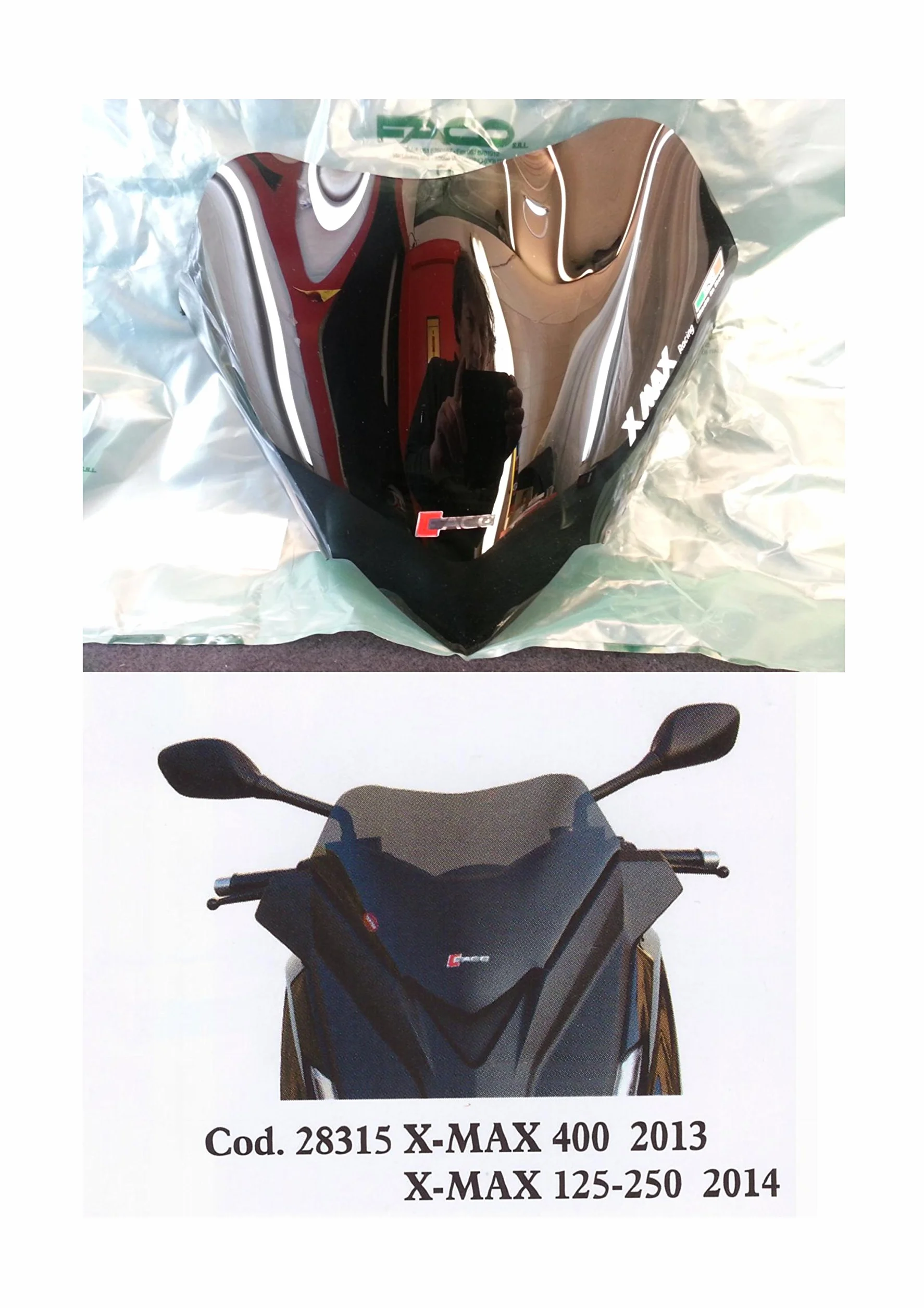 CUPOLIN DYM ciemny YAMAHA X-MAX 400cc 2013 125/250cc 2014 3 seria