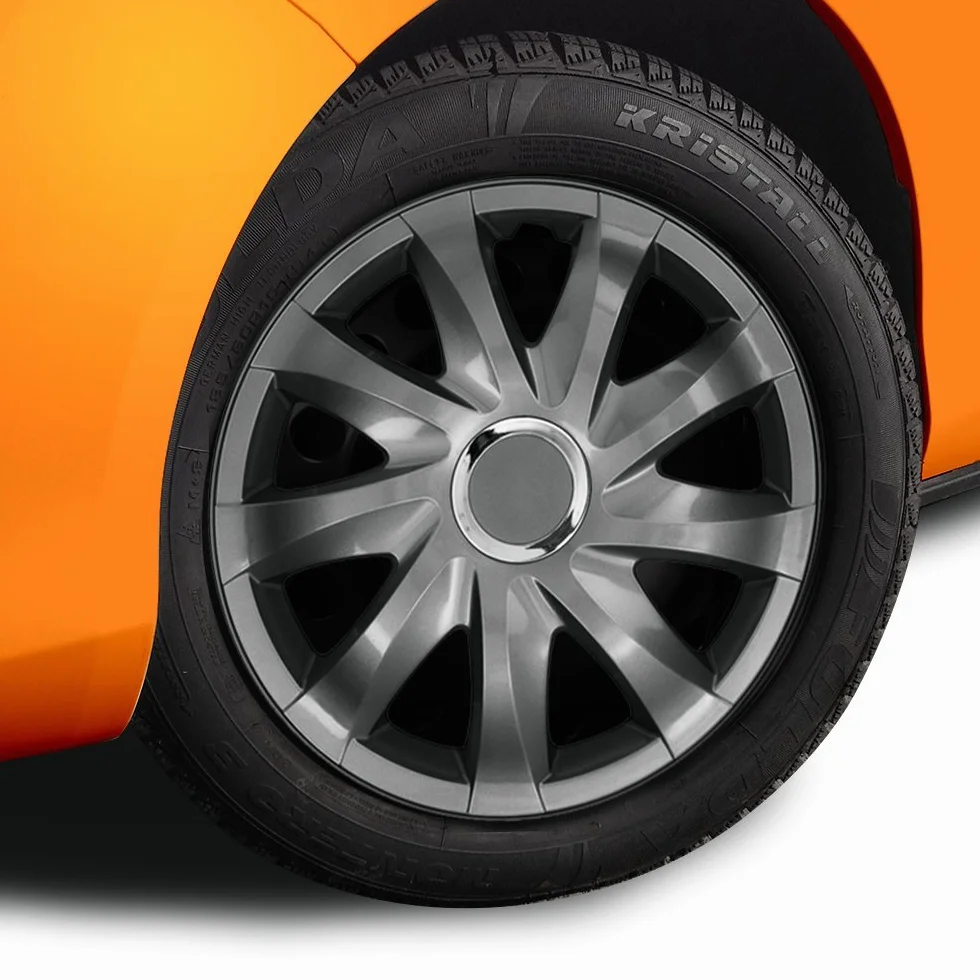 NRM Kołpaki ozdobne Drift Graphite 15 cali zestaw 4 sztuk