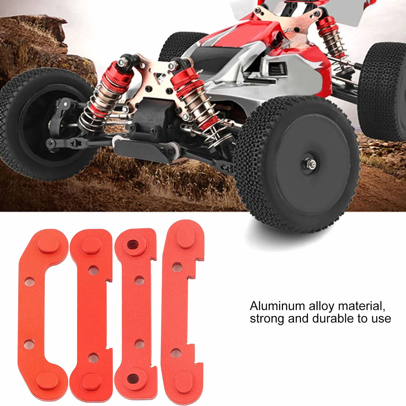 Zestaw wahaczy, aluminiowe ramię wahadłowe Wzmocnione ramię wahadłowe samochodu Zestaw naprawiono części zamienne do samochodów RC dla Wltoys 144001 1/14