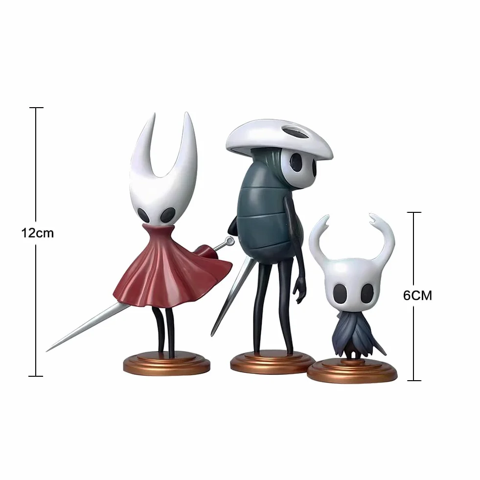 3 szt. Hollow Silksong Hornet-Can figurka anime, śliczne figurki, Hollow Hornet-Can, miniaturowe figurki, model dekoracyjny PCW