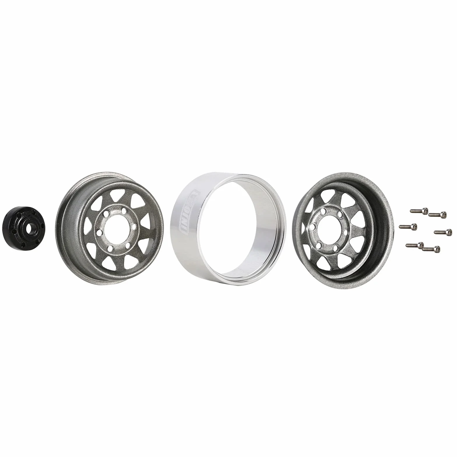 INJORA Zestaw 1.0 RC Beadlock koła błotne opony Deep Dish, opony do TRX4M 1/18 Axial SCX24 Gladiator Deadbolt Bronco C10 JLU części do RC Crawler Car, S5