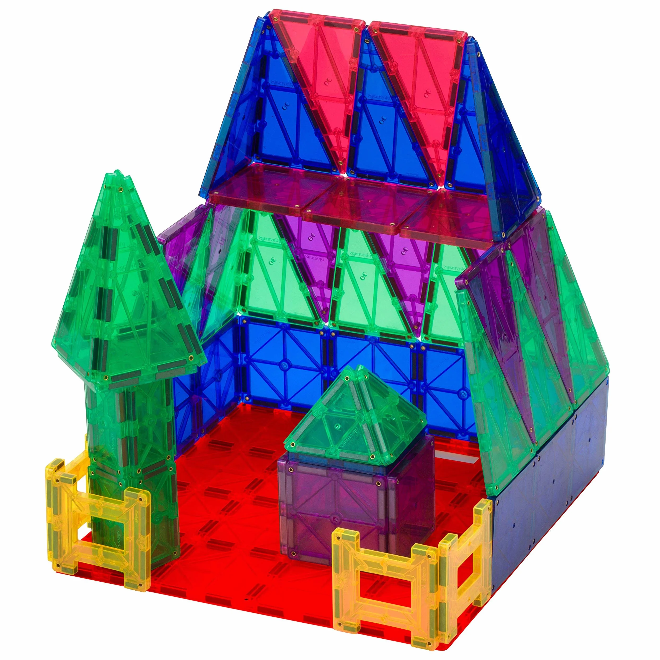 Playmags: Super Durable budynku Stabilizer Set, Wielka dodać do wszystkich zestawów Magnet kafelki, współpracuje ze wszystkimi wiodącymi markami 1-12 „x12” i 4-6 „x 6” (kolory mogą się zmieniać)