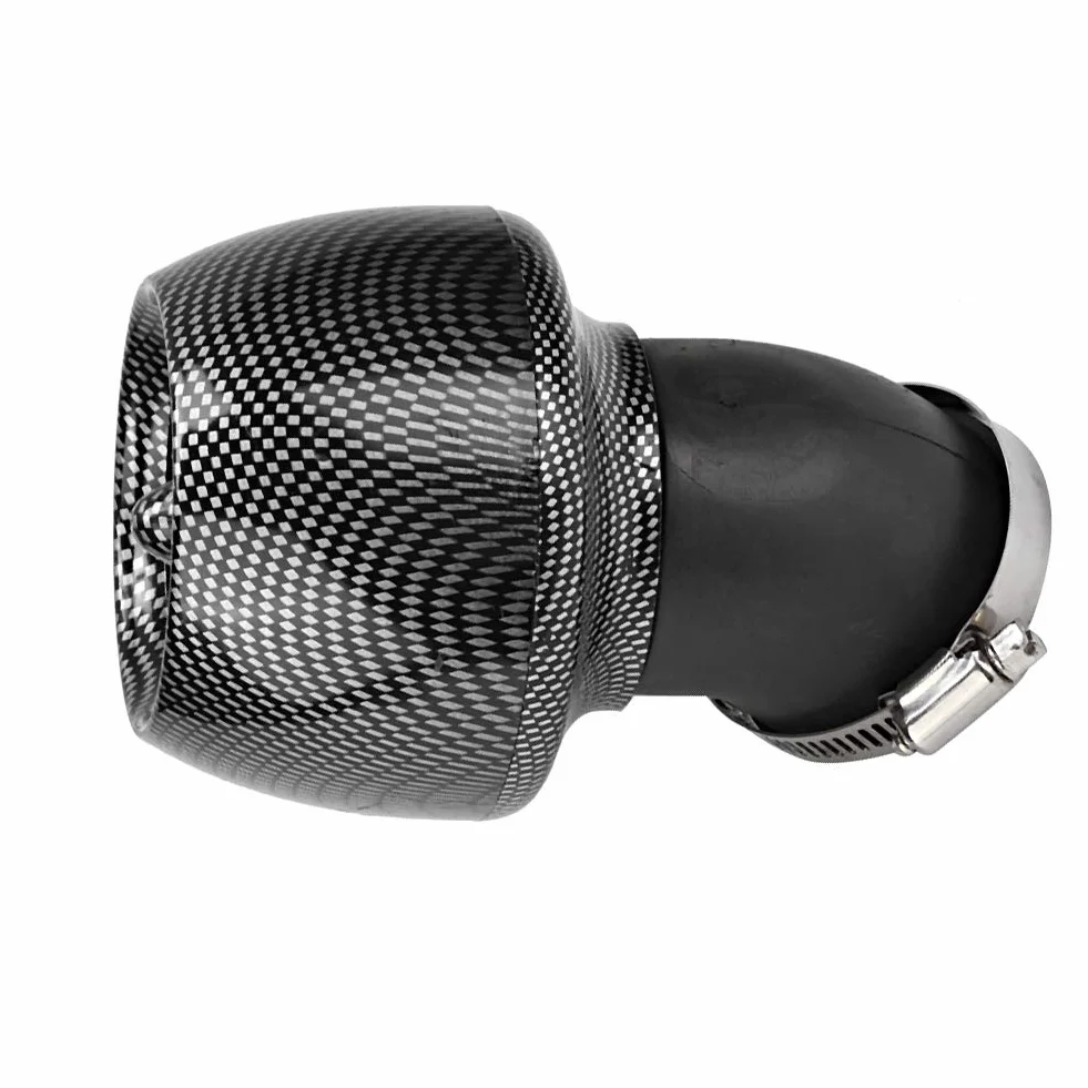 Motocyklowy filtr powietrza uniwersalny filtr powietrza do motocykla filtr wlotowy tekstura włókna węglowego motocykl skuter ATV Do Dirt Bike oczyszczacz powietrza 28 mm 35 mm 45 mm 48 mm