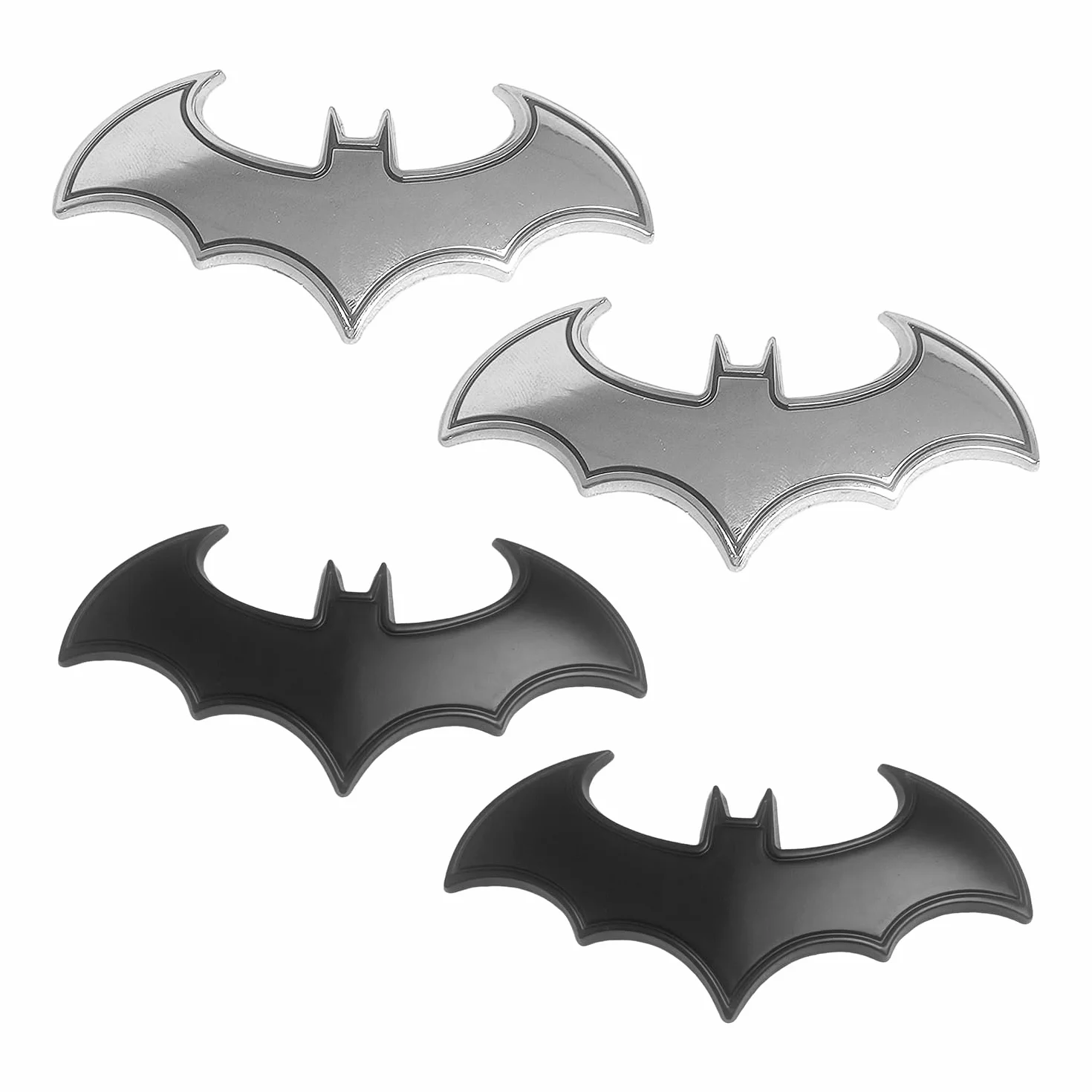 Naklejki samochodowe Batmobil Elees metalowe srebrny czarny