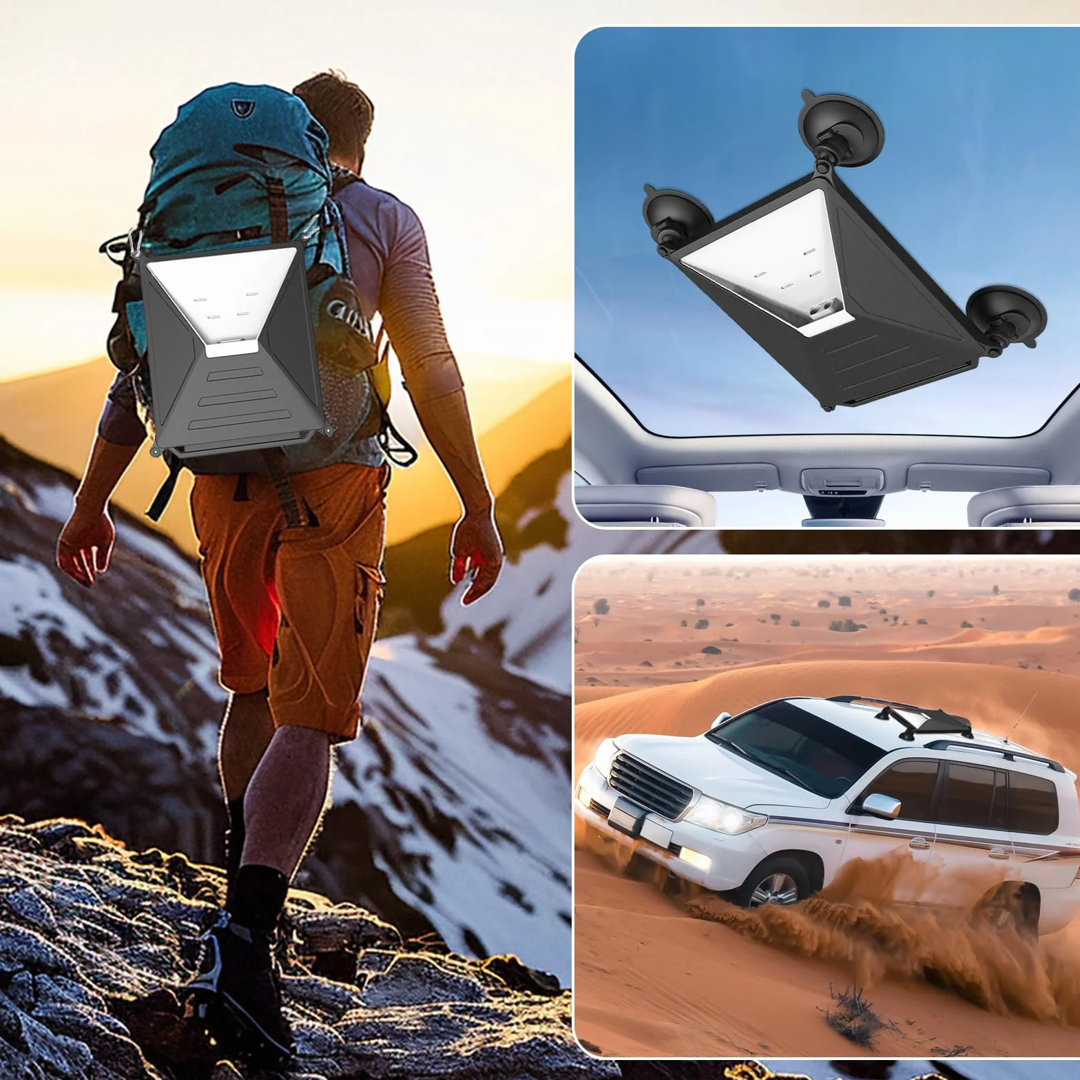 Starlink Mini uchwyt z przyssawką, uchwyt Starlink do okien i dachów przesuwnych, ochronna osłona silikonowa z 4 mocnymi przyssawkami do Starlink Mini Travel, do samochodu, łodzi, kampera