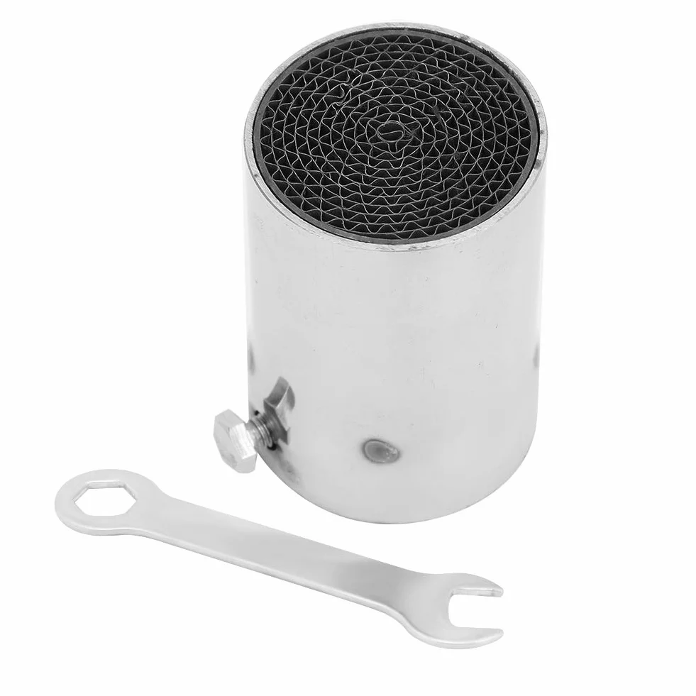 Tłumik rury wydechowej,51mm motocykl przegroda wydechowa-Duokon 51mm uniwersalny tłumik wydechowy rury, ze stali nierdzewnej motocykl adapter rury wydechowej eliminator szumów(3)