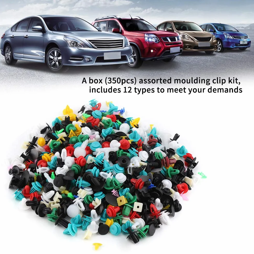 Uchwyty do karoserii, 500 szt. plastikowe zapięcie do zderzaka samochodowego, 30 rozmiarów, różne elementy ustalające zderzak, zestaw pinezek do uchwytów samochodowych typu push