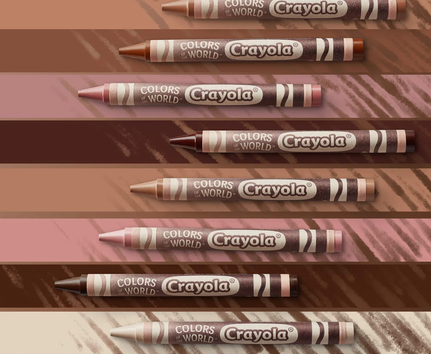 CRAYOLA Colours of the World Kredki woskowe – różne kolory (24 sztuki) | kolory, które reprezentują odcienie skóry z całego świata, idealne dla dzieci w wieku od 3 lat