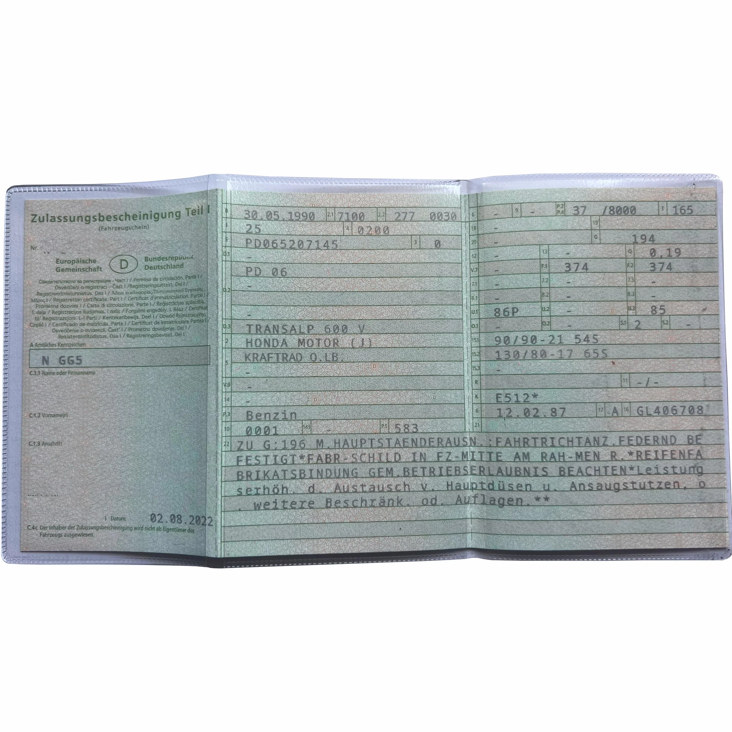 2 x etui na dokumenty rejestracyjne samochodu, przezroczyste etui ochronne na dokumenty samochodowe do otwierania (2 sztuki)