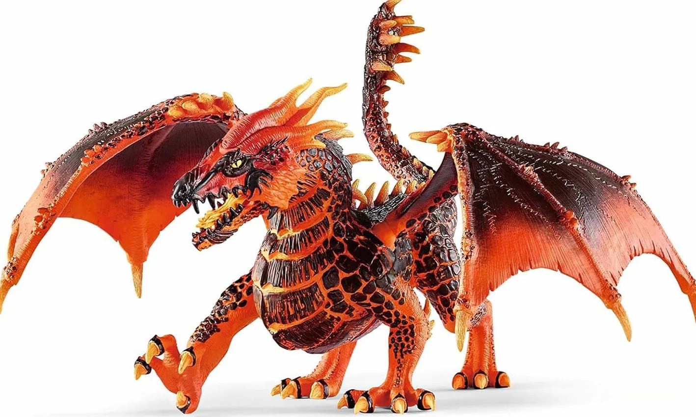 schleich ELDRADOR CREATURES | Magmowy smok 70138 | Figurka potwora schleich z ruchomą szczęką i skrzydłami | świetny prezent dla dzieci od 7 lat | 20 x 14 x 15 cm