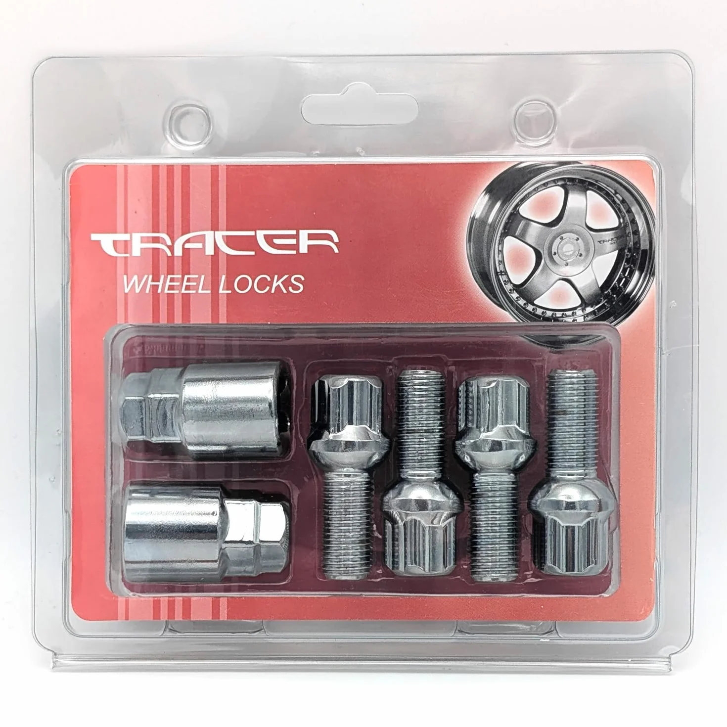 TRACER Blokada do koła, zestaw blokad do felg, zabezpieczenie przed kradzieżą, M14 x 1,5, 27 mm, ściągacz kulkowy R13, z 2 kluczami, kompatybilne z Audi, VW, Seat, Skoda