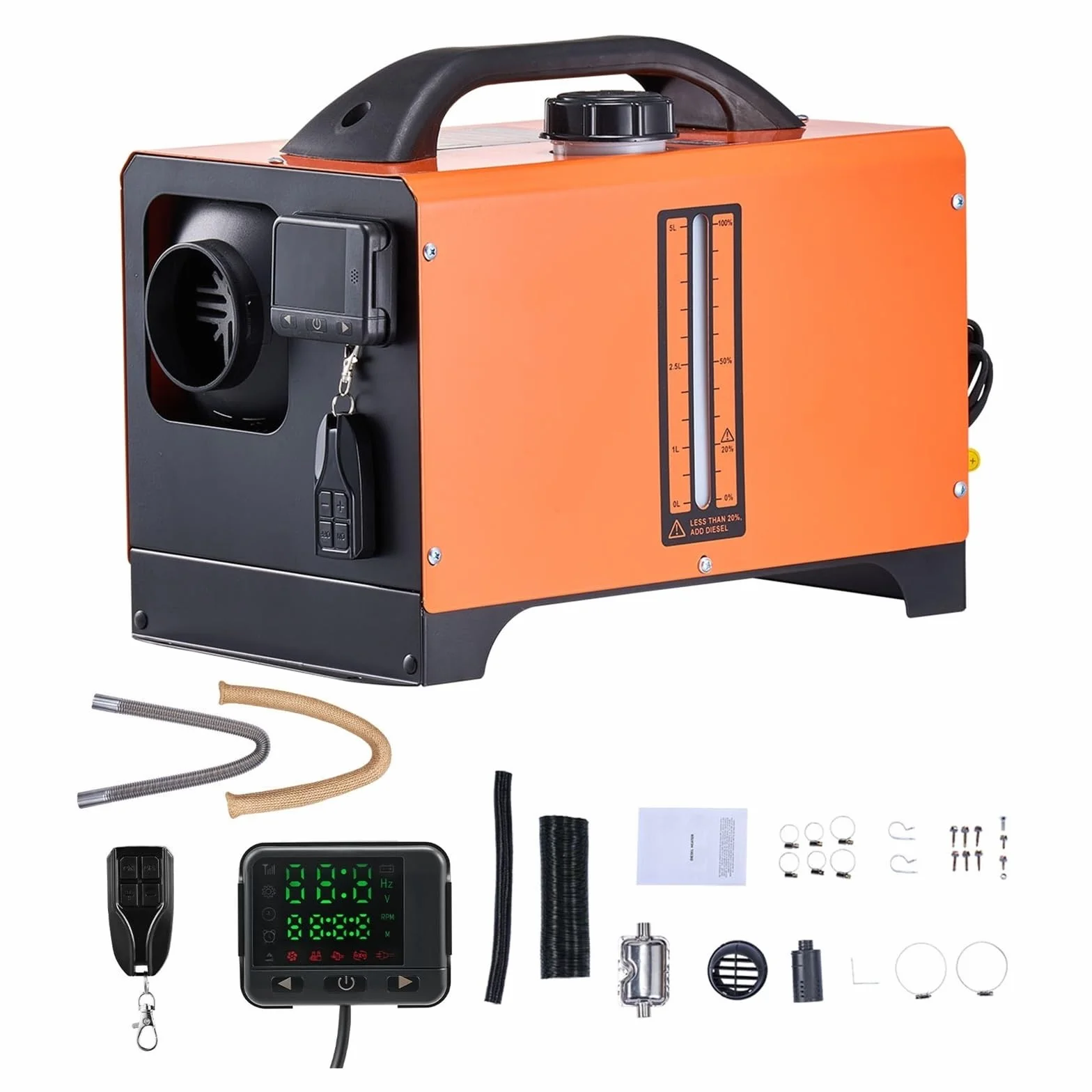 Ogrzewacz Powietrza Na Olej Napędowy 5/8 KW, Ogrzewanie Postojowe Z Pilotem, Cichy, Samochodowy, Odpowiedni Do Kamperów, Ciężarówek, I Łodzi Łatwy w instalacji(8KW NEW)